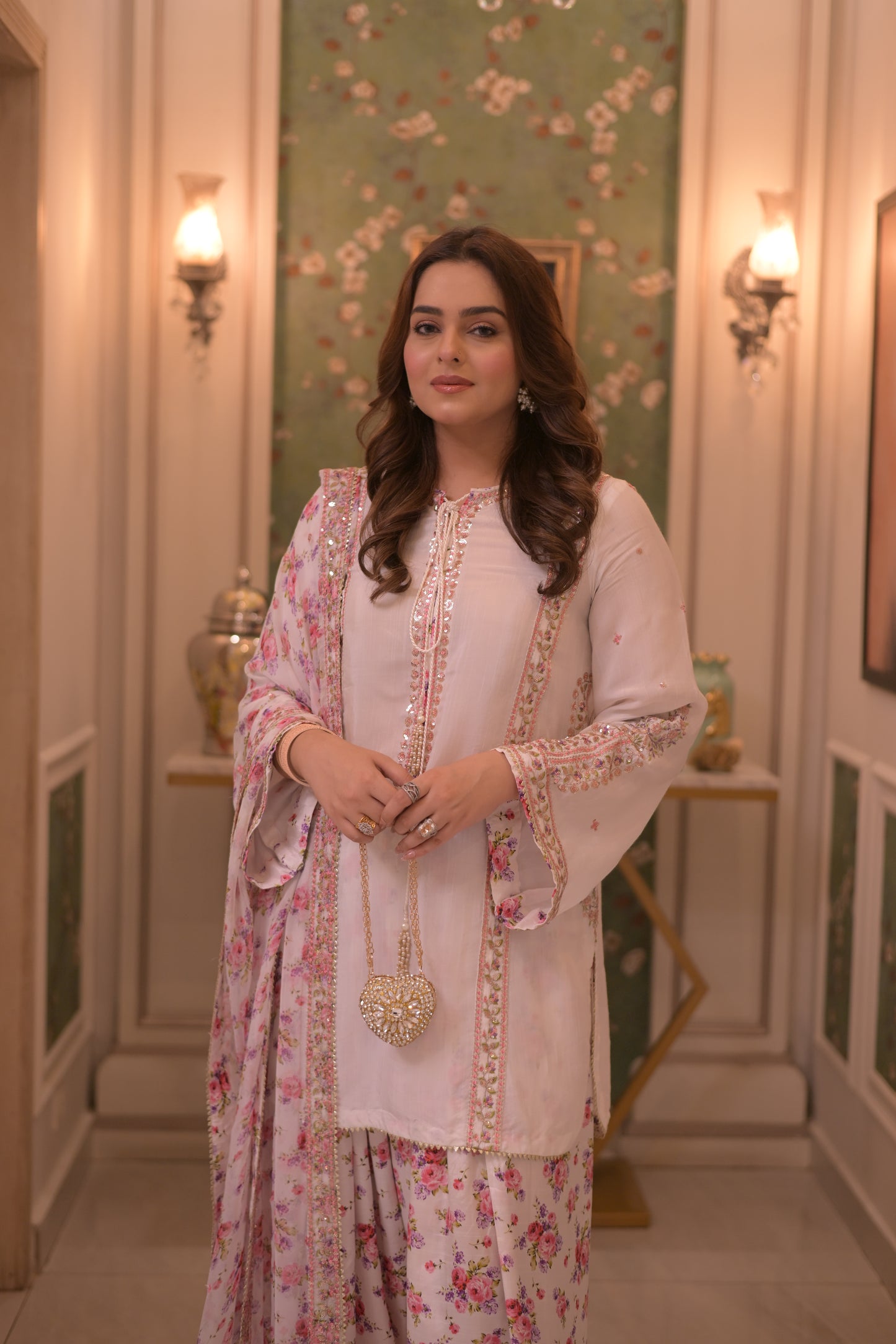 Aneelas Raw Silk Semi Formal Emb 3pc Emb Chiffon Duppata [FC-30] [Dispatch Time 2 Months]