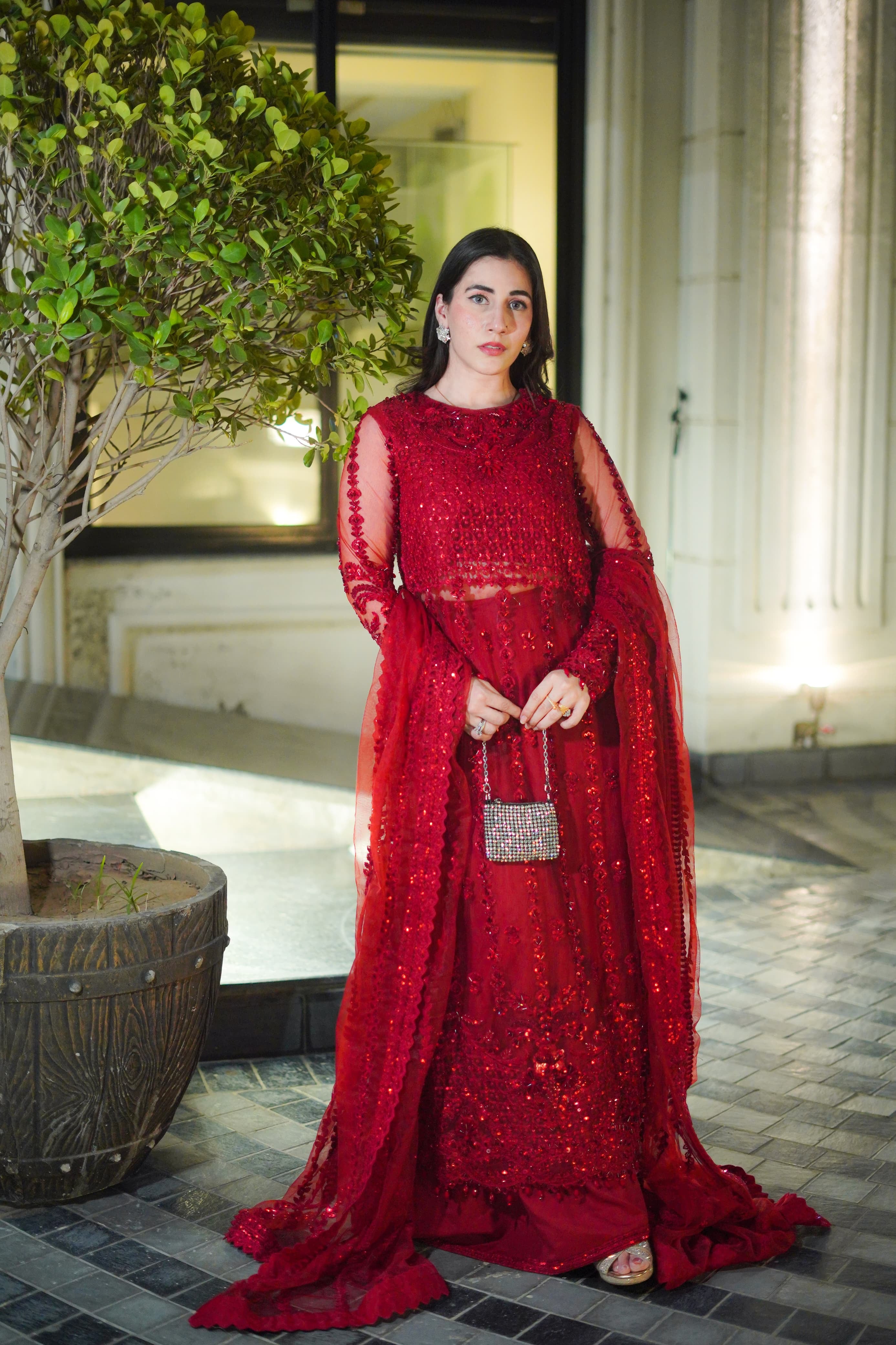 Rs 37000 Aneelas Stitched Bridal/ Wedding Ada work 3pc [BR-04] [Dispatch Time 3 Months]