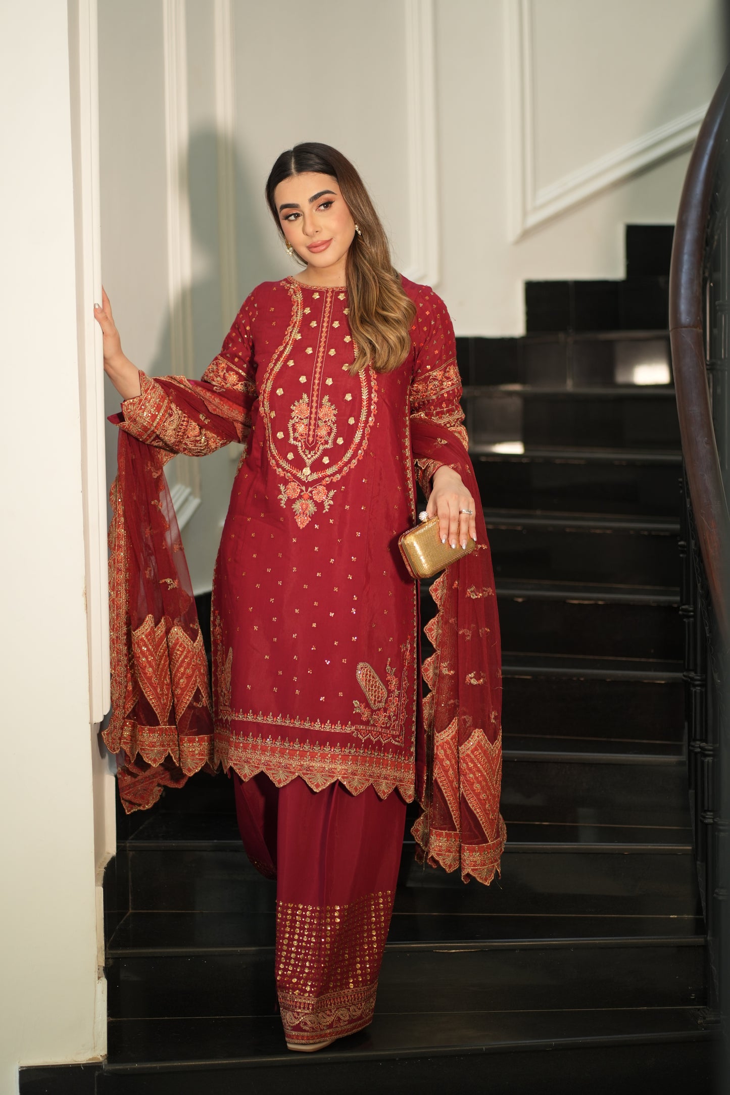 Rs 12500 Aneelas Stitched Raw Silk Emb 2pc [RS-04] [Dispatch Time 2 Months]