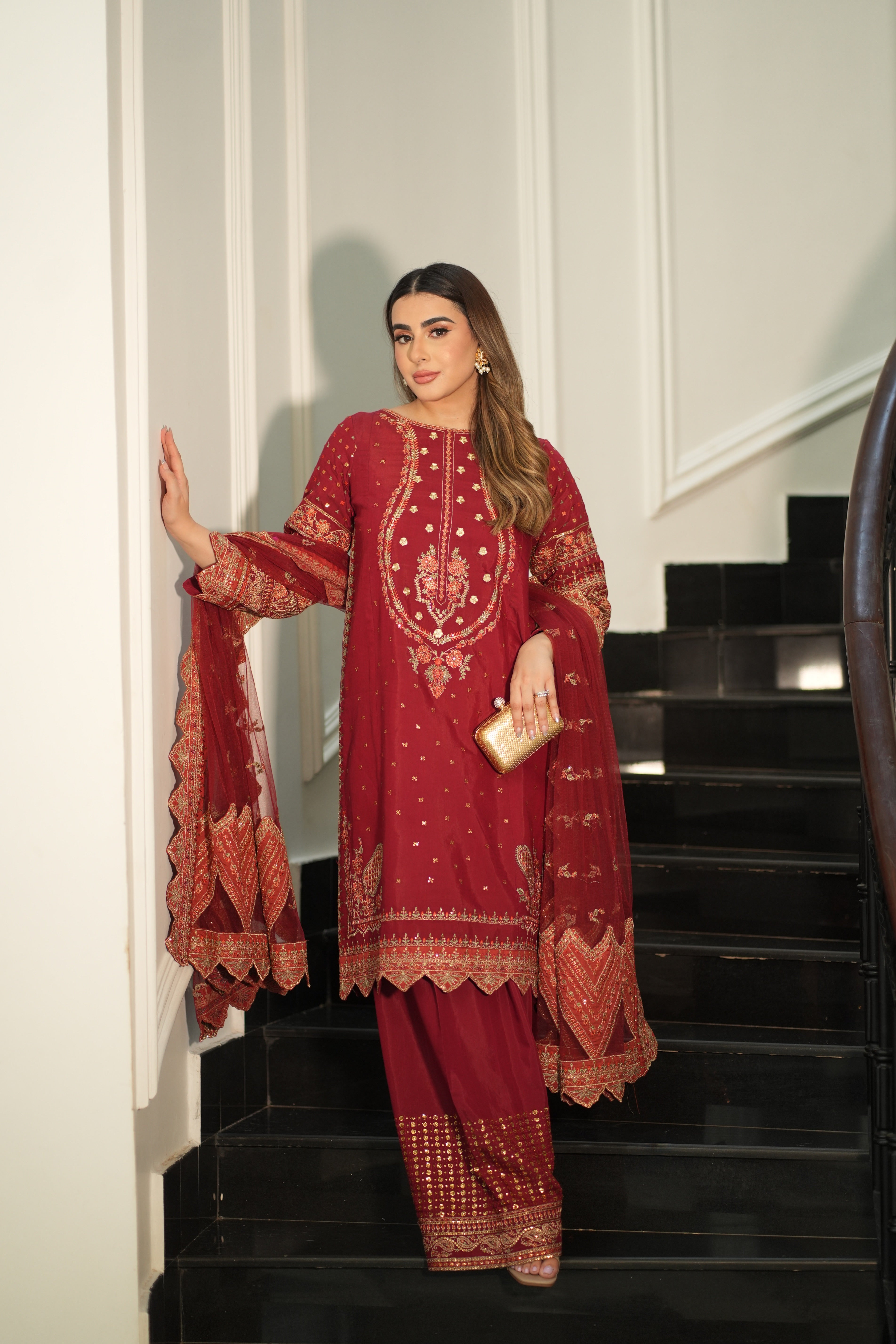 Rs 12500 Aneelas Stitched Raw Silk Emb 2pc [RS-04] [Dispatch Time 2 Months]