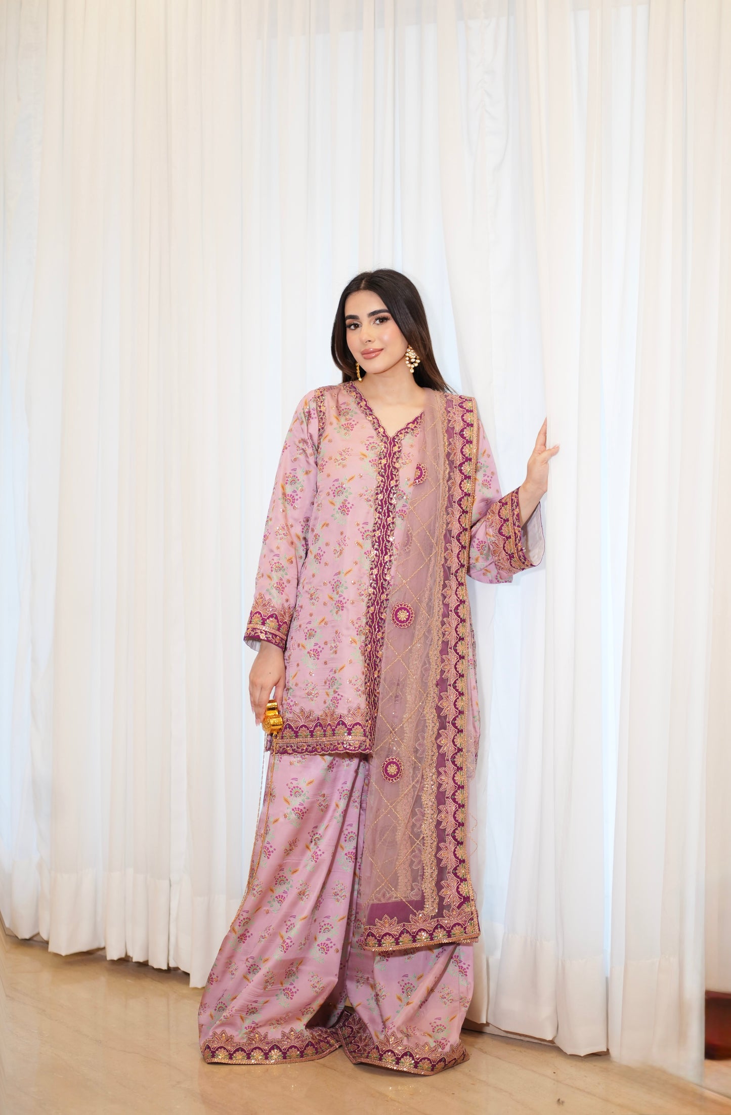 Rs 24000 Aneelas Stitched Grip Silk Emb 3pc Net Duppata [FC-17] [Dispatch Time 3 Months]