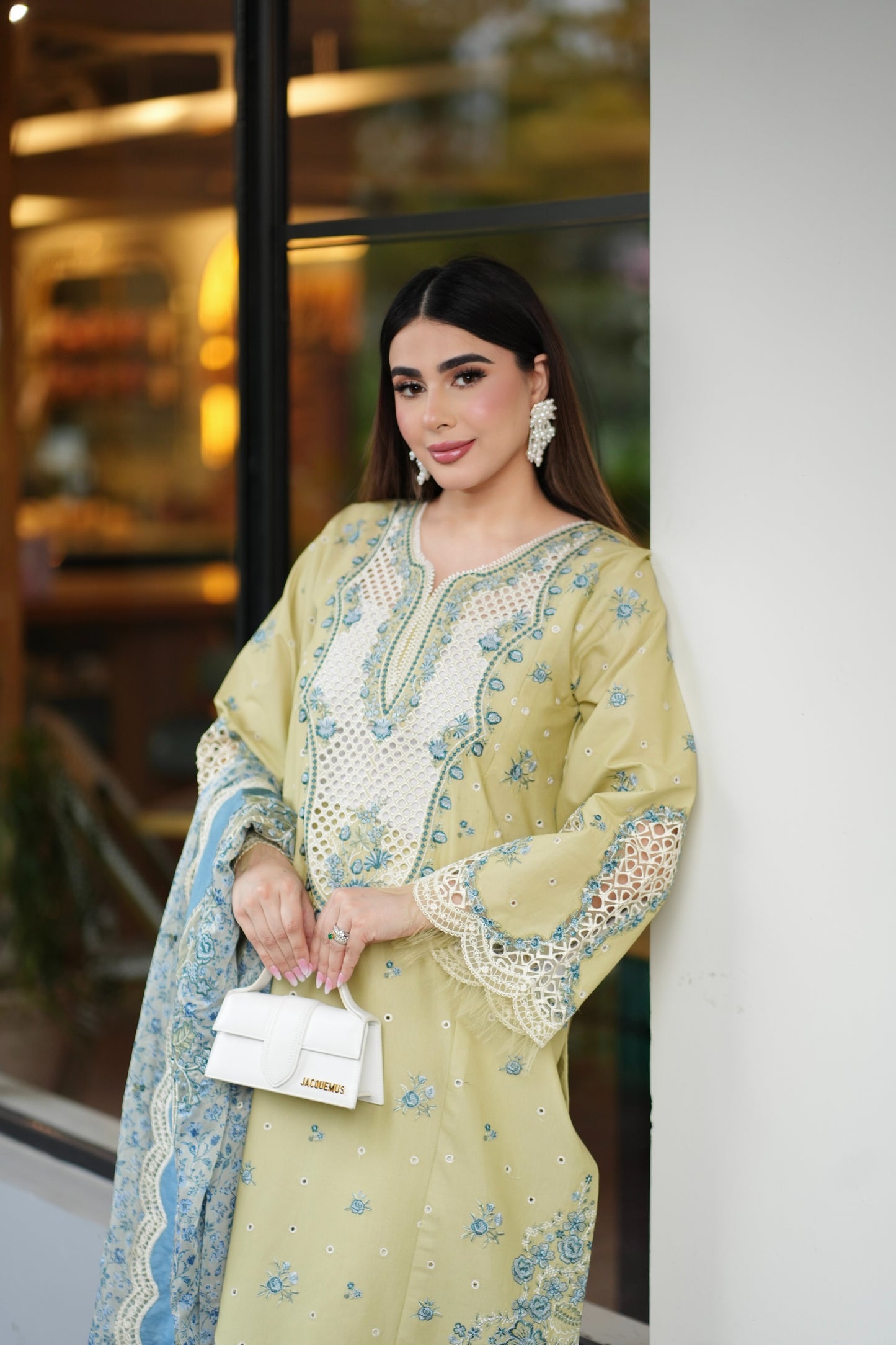 Rs 11000 Aneelas Stitched Lawn Emb Shirt trouser 2pc [LUX-26-65] [Dispatch Time 2 Months]