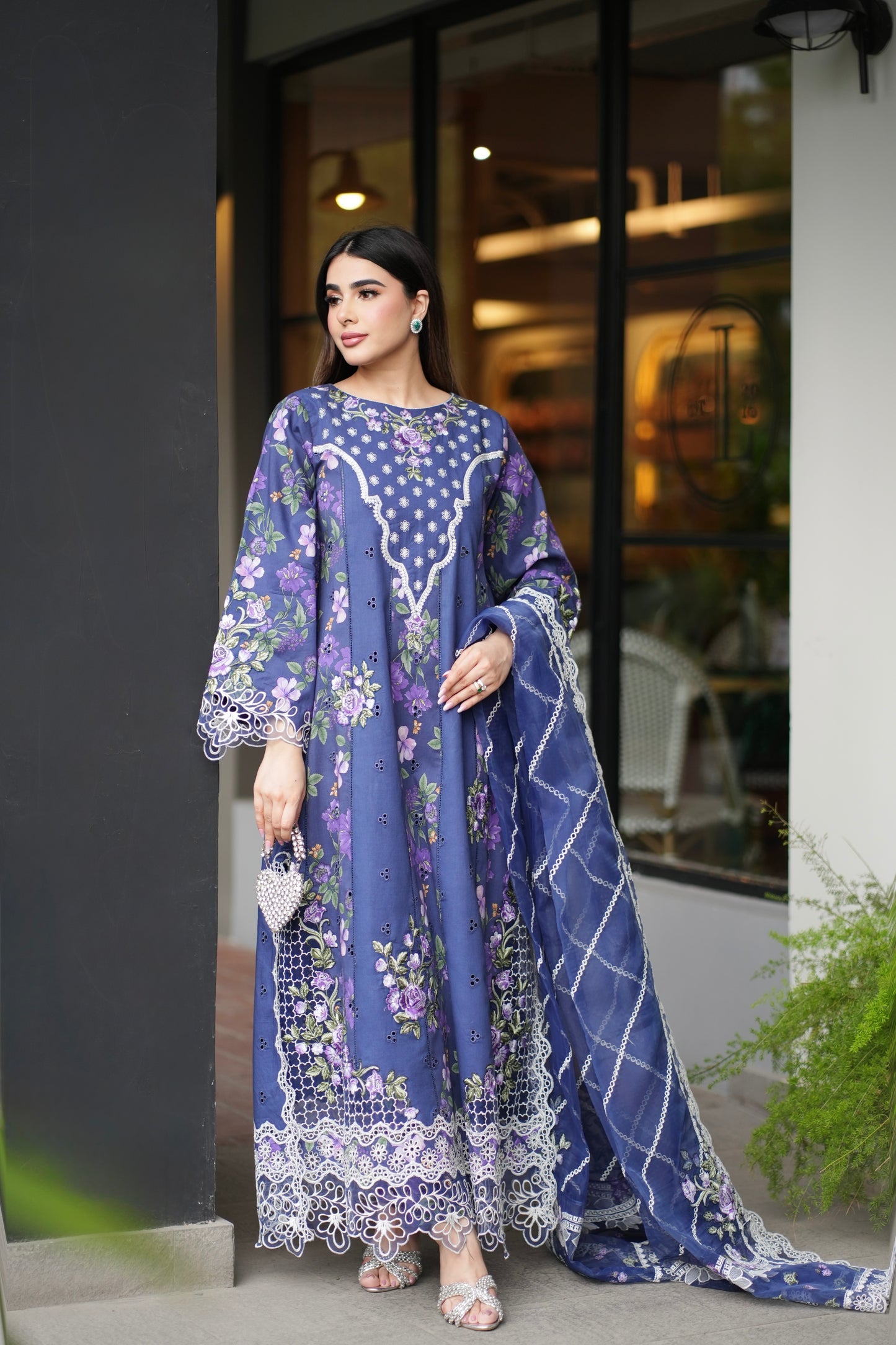 Rs 12000 Aneelas Stitched Luxury Emb Printed Lawn 2pc [LUX-26-46] [Dispatch Time 2 Months]