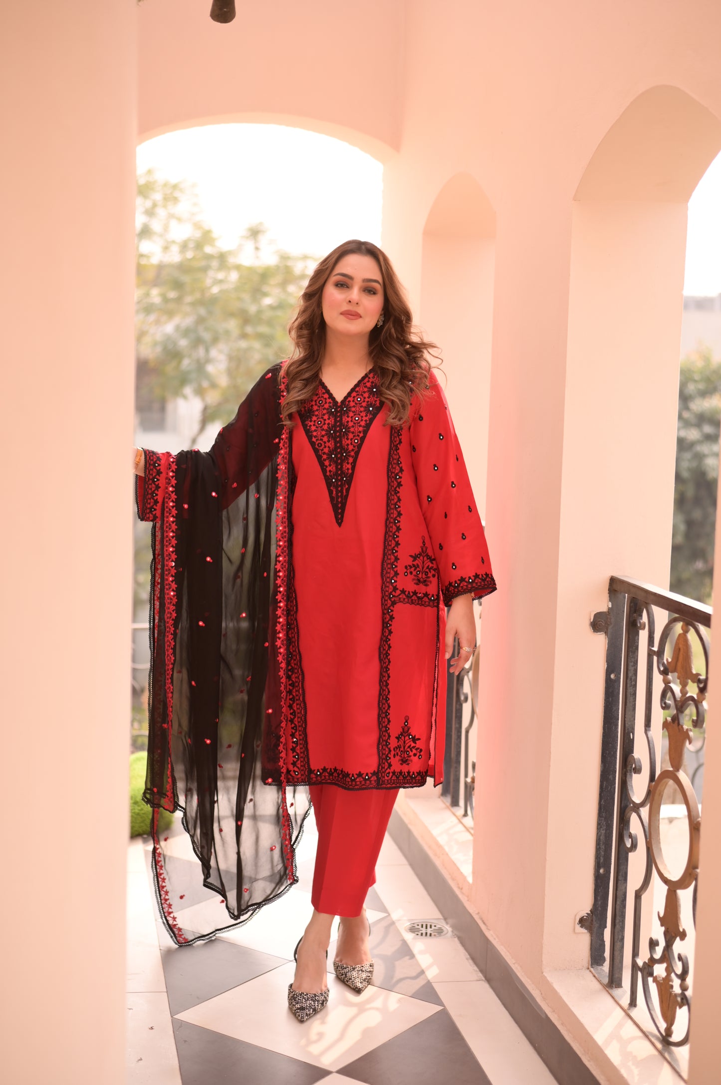 Rs 7950 Aneelas Stitched Lawn Emb 2pc [LUX-26-16] [Dispatch Time 2 Months]