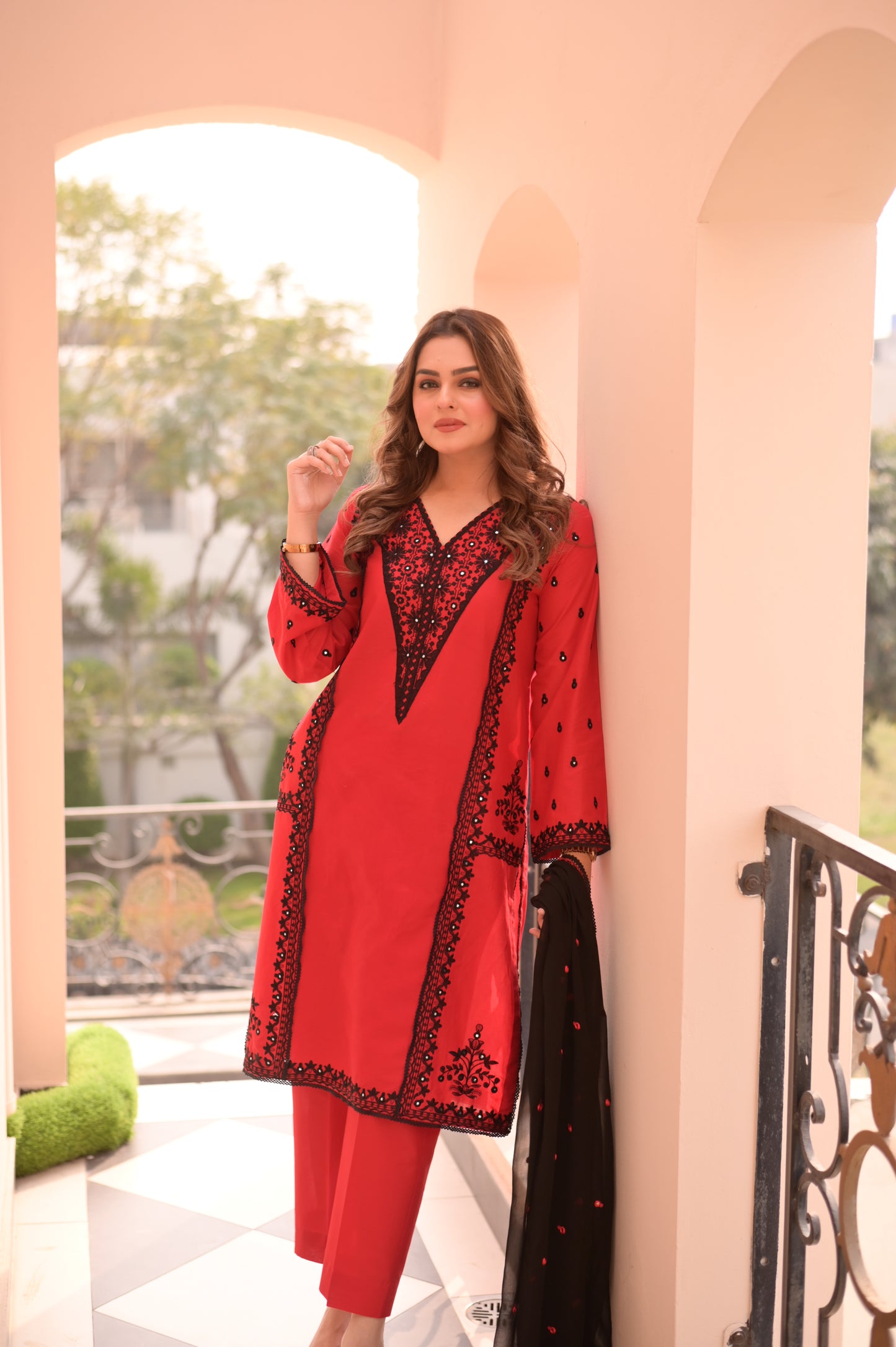 Rs 7950 Aneelas Stitched Lawn Emb 2pc [LUX-26-16] [Dispatch Time 2 Months]