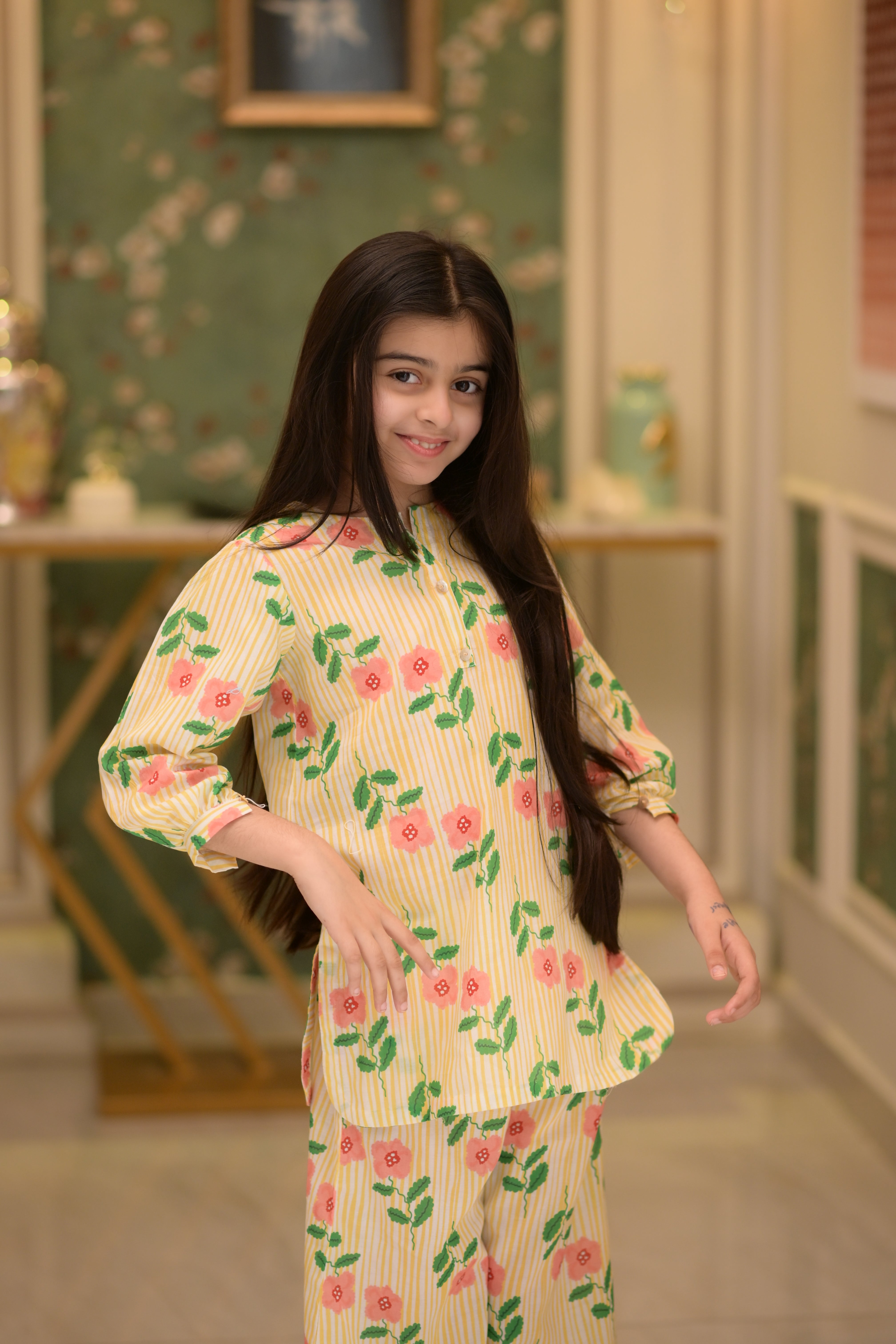 Rs 3500 Aneelas Kids Lawn Print 2pc [KD-05] [Dispatch Time 2 Months]