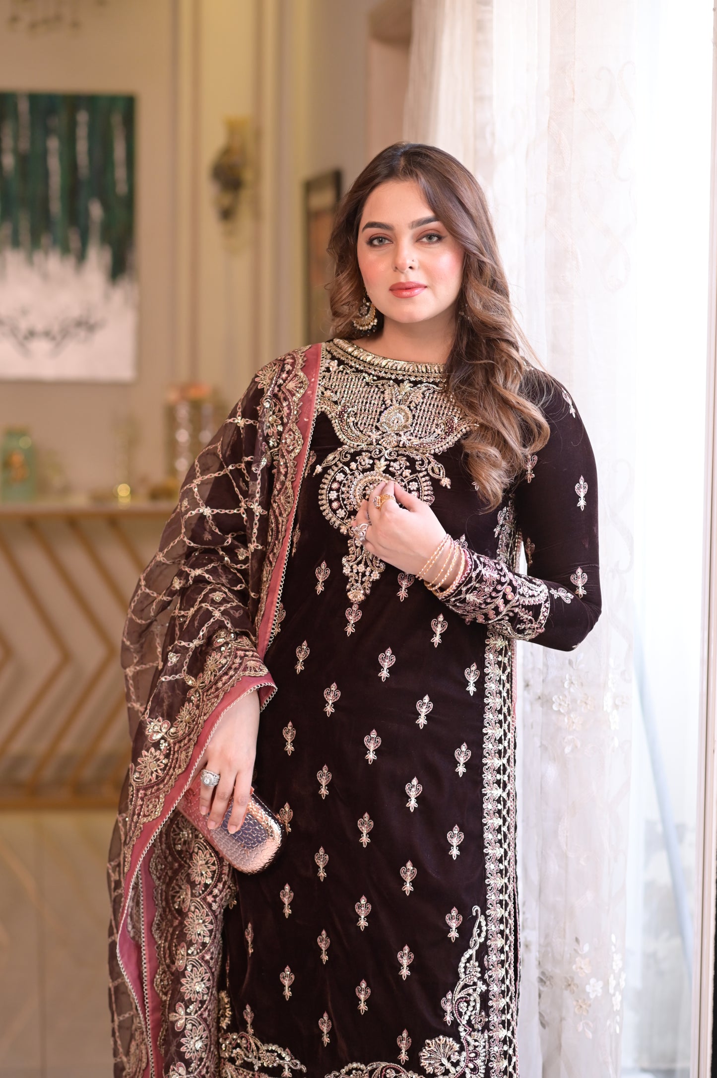 Rs 35000 Aneelas Stitched Bridal/ Wedding Ada Work 3pc [VT-06] [Dispatch Time 2 Months]