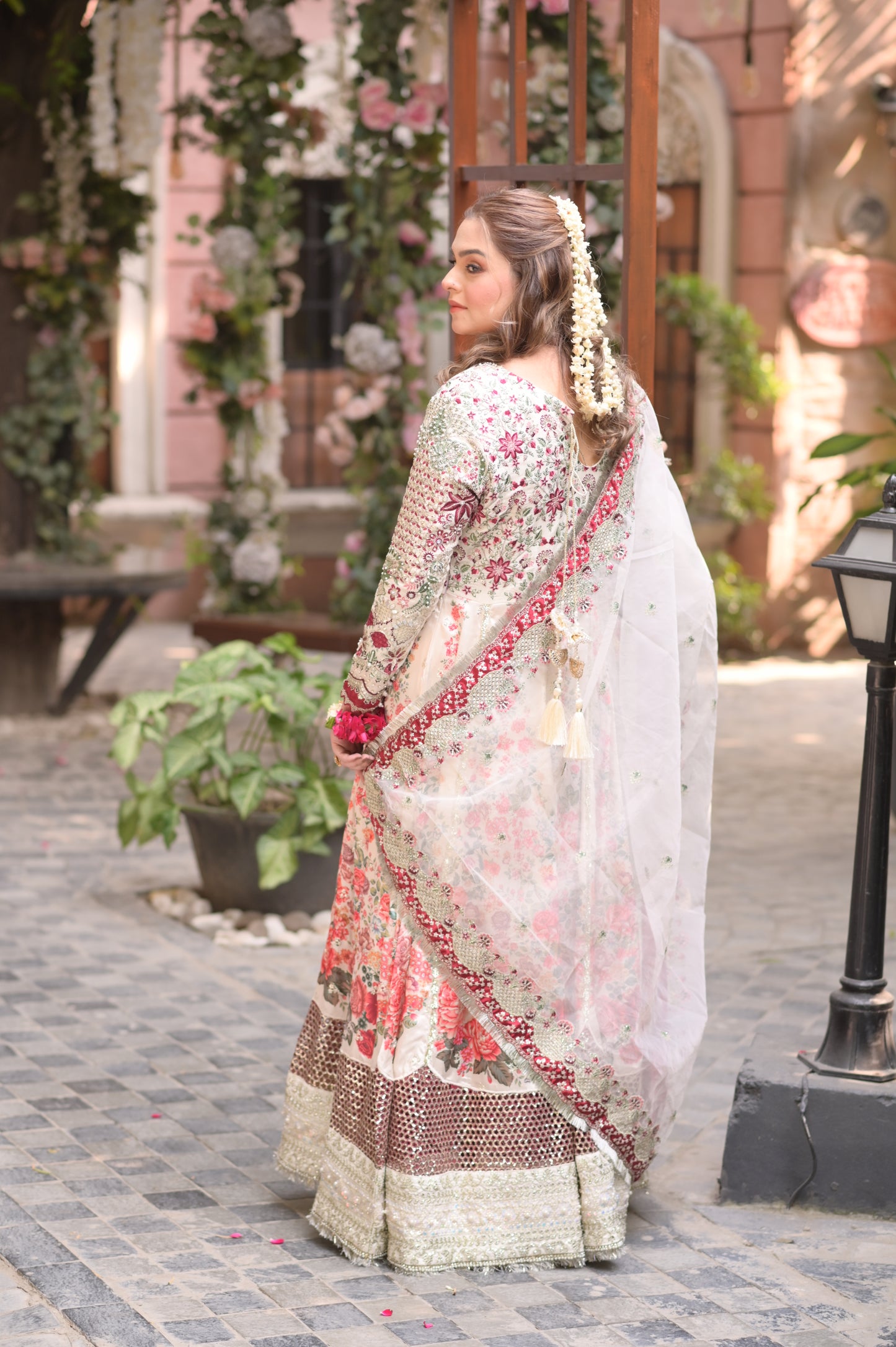 Rs 42000 Aneelas Stitched Bridal Ada Work Maxi Duppata 2pc [BR-08-B] [Dispatch time 1 Month]