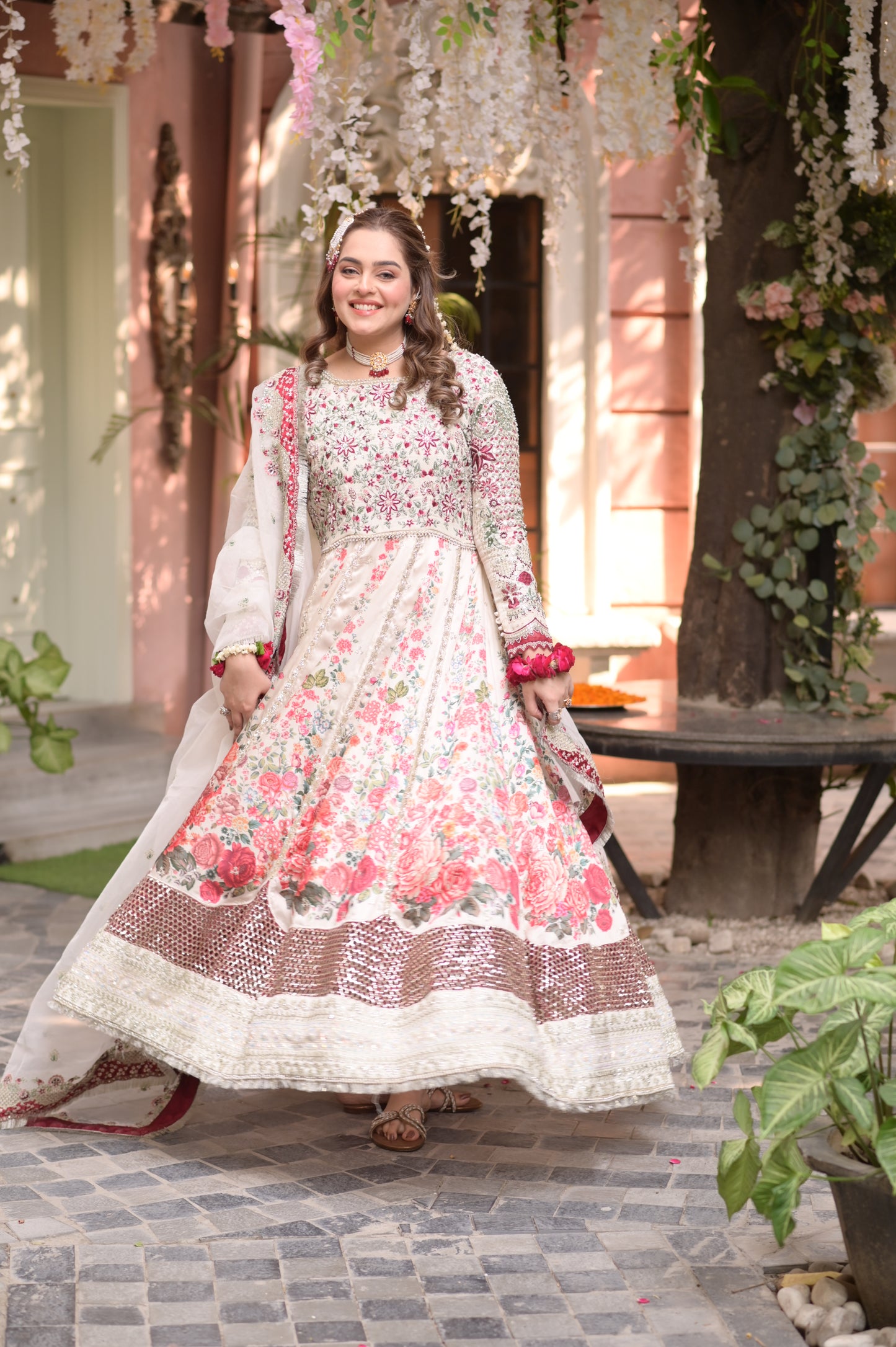 Rs 42000 Aneelas Stitched Bridal Ada Work Maxi Duppata 2pc [BR-08-B] [Dispatch time 1 Month]