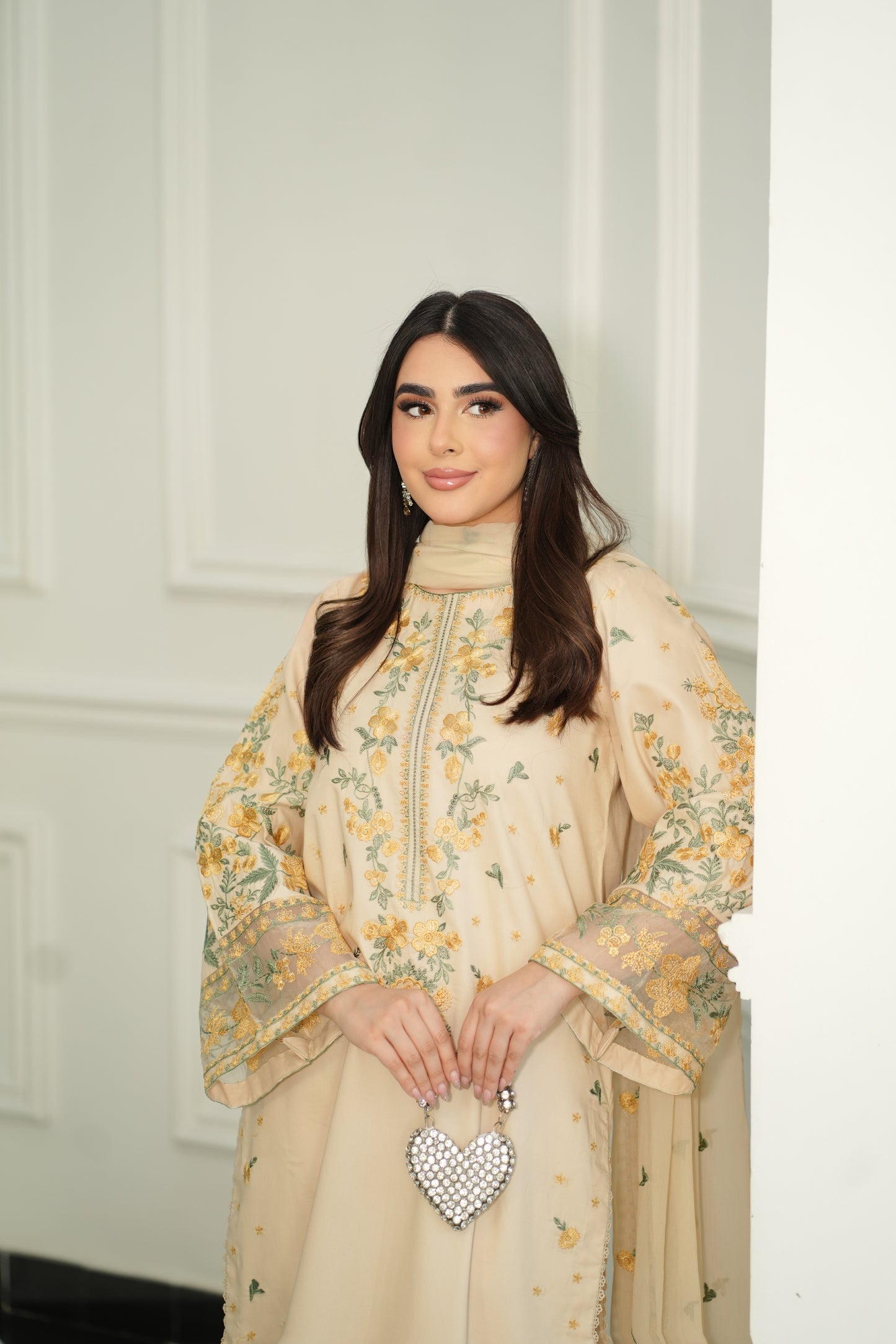 Rs 15000 Aneelas Stitched Lawn Emb 3pc Chiffon Duppata [LUX-26-94] [Dispatch Time 2 Months]