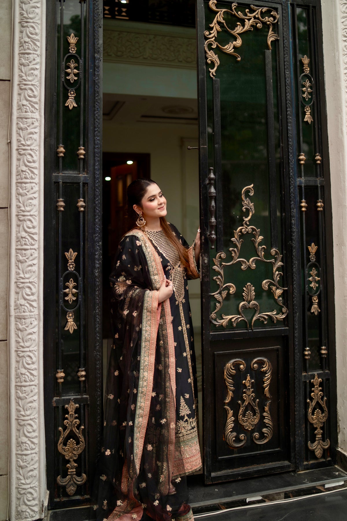 Aneelas Festive Raw Silk Emb 3pc Net Duppata [FC-46] [Dispatch Time 2 Months]