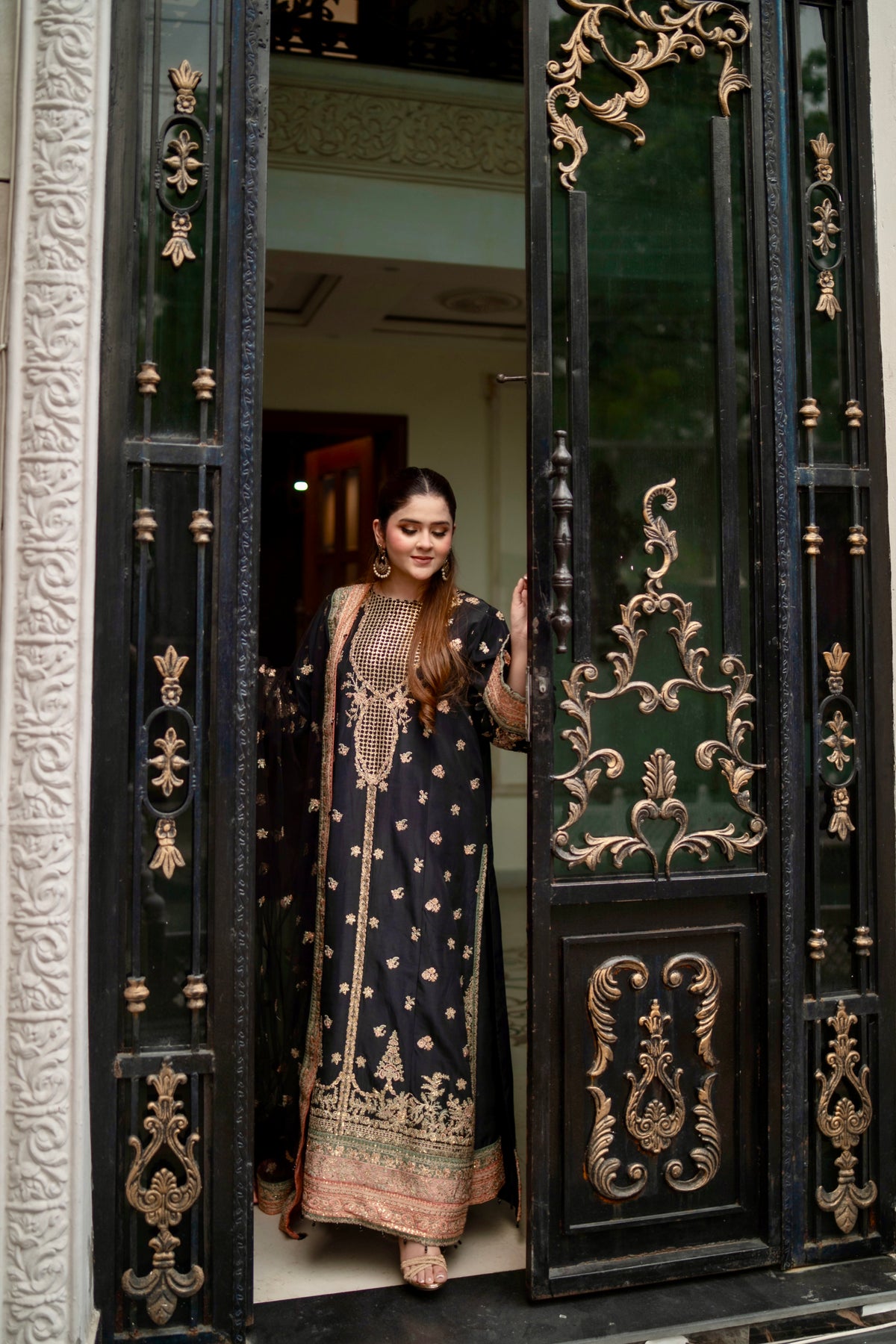 Aneelas Festive Raw Silk Emb 3pc Net Duppata [FC-46] [Dispatch Time 2 Months]