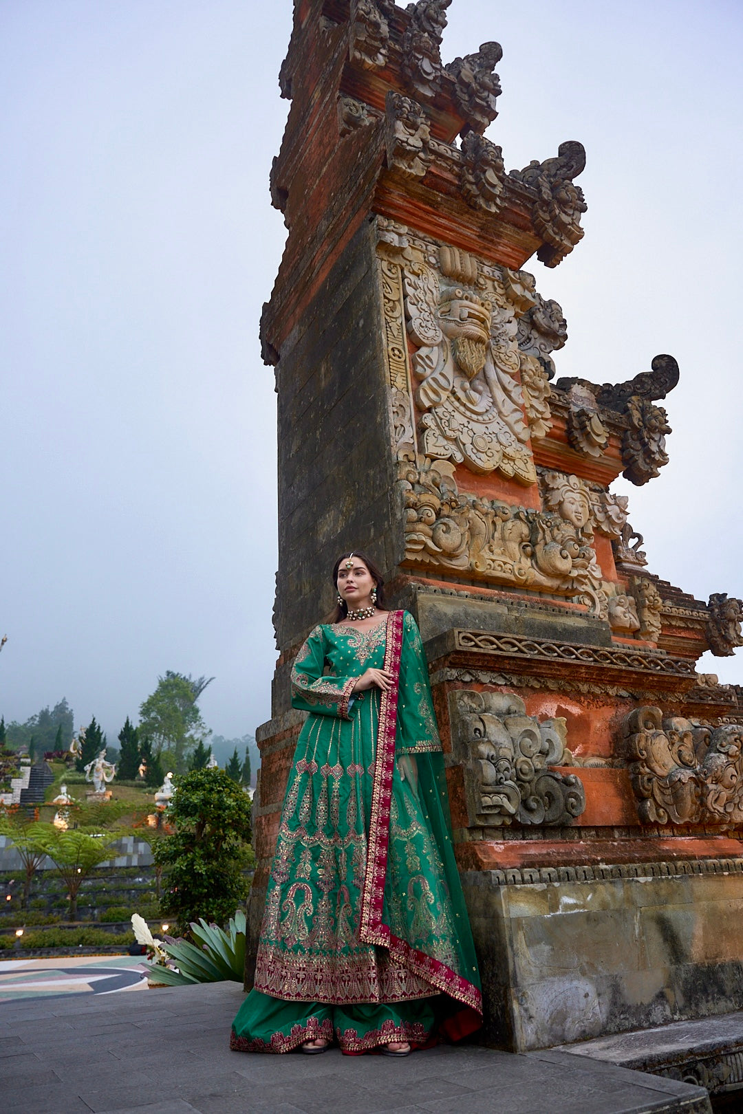 Aneelas Raw Silk Emb Frock 3pc Net Duppata [FC-35] [Dispatch Time 2 Months]