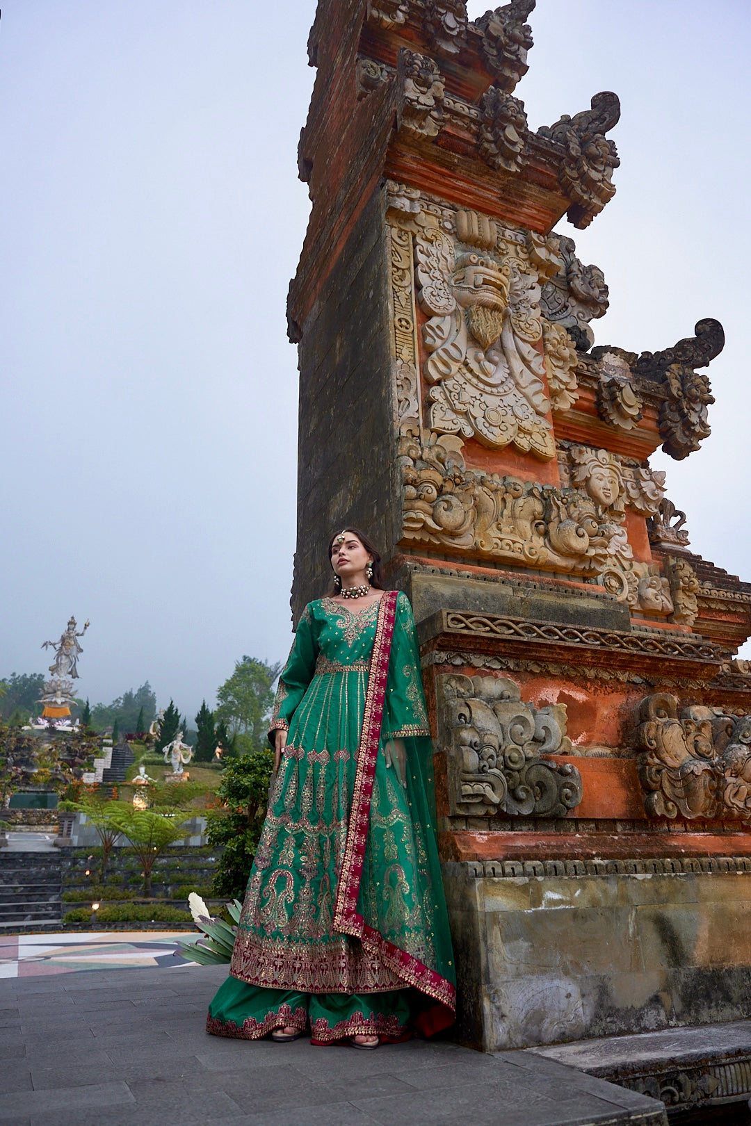 Aneelas Raw Silk Emb Frock 3pc Net Duppata [FC-35] [Dispatch Time 2 Months]