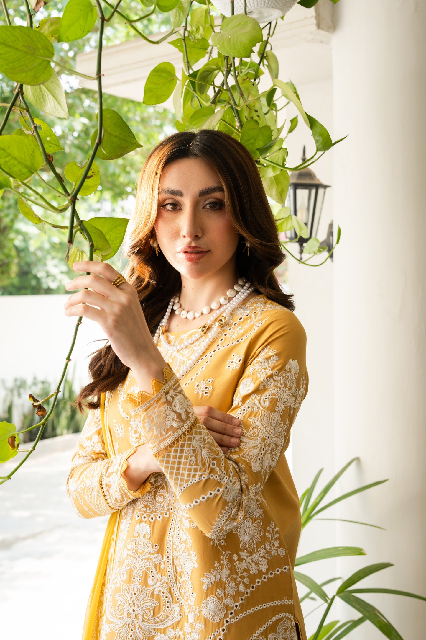 Rs 15500 Aneelas Stitched Luxury Lawn Emb 3pc with Chiffon Duppata [LUX-26-96][Dispatch Time 15 Days]