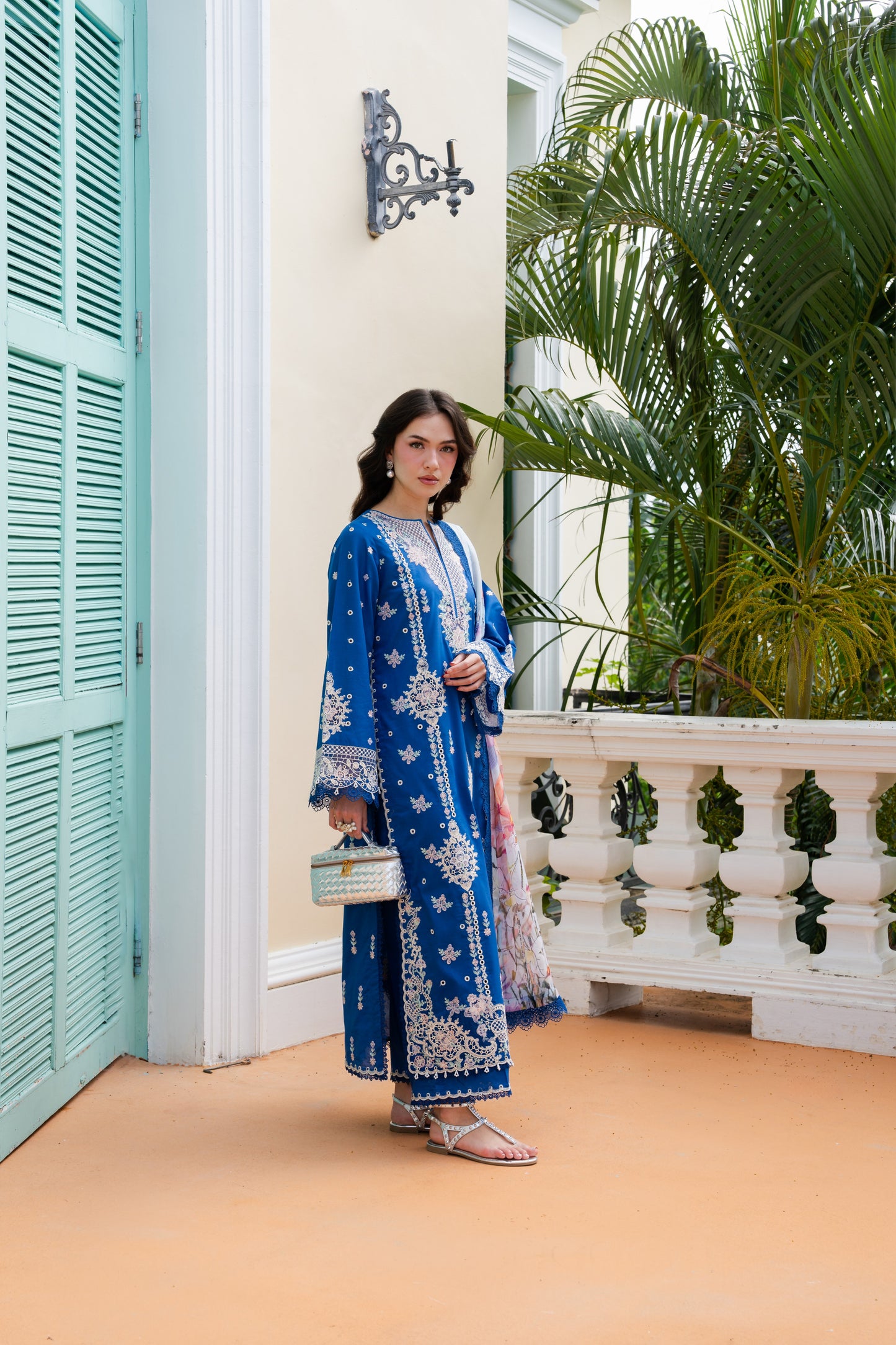 Rs 17500 Aneelas Stitched Luxury Lawn Emb 3pc Printed Chiffon Duppata [LUX-26-70-B] [Dispatch Time 2 Months]