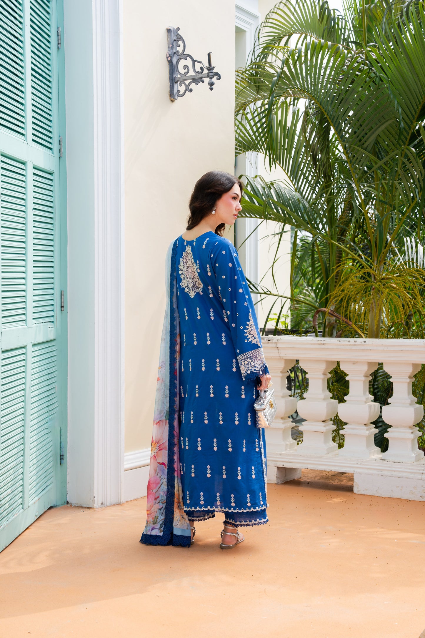 Rs 17500 Aneelas Stitched Luxury Lawn Emb 3pc Printed Chiffon Duppata [LUX-26-70-B] [Dispatch Time 2 Months]