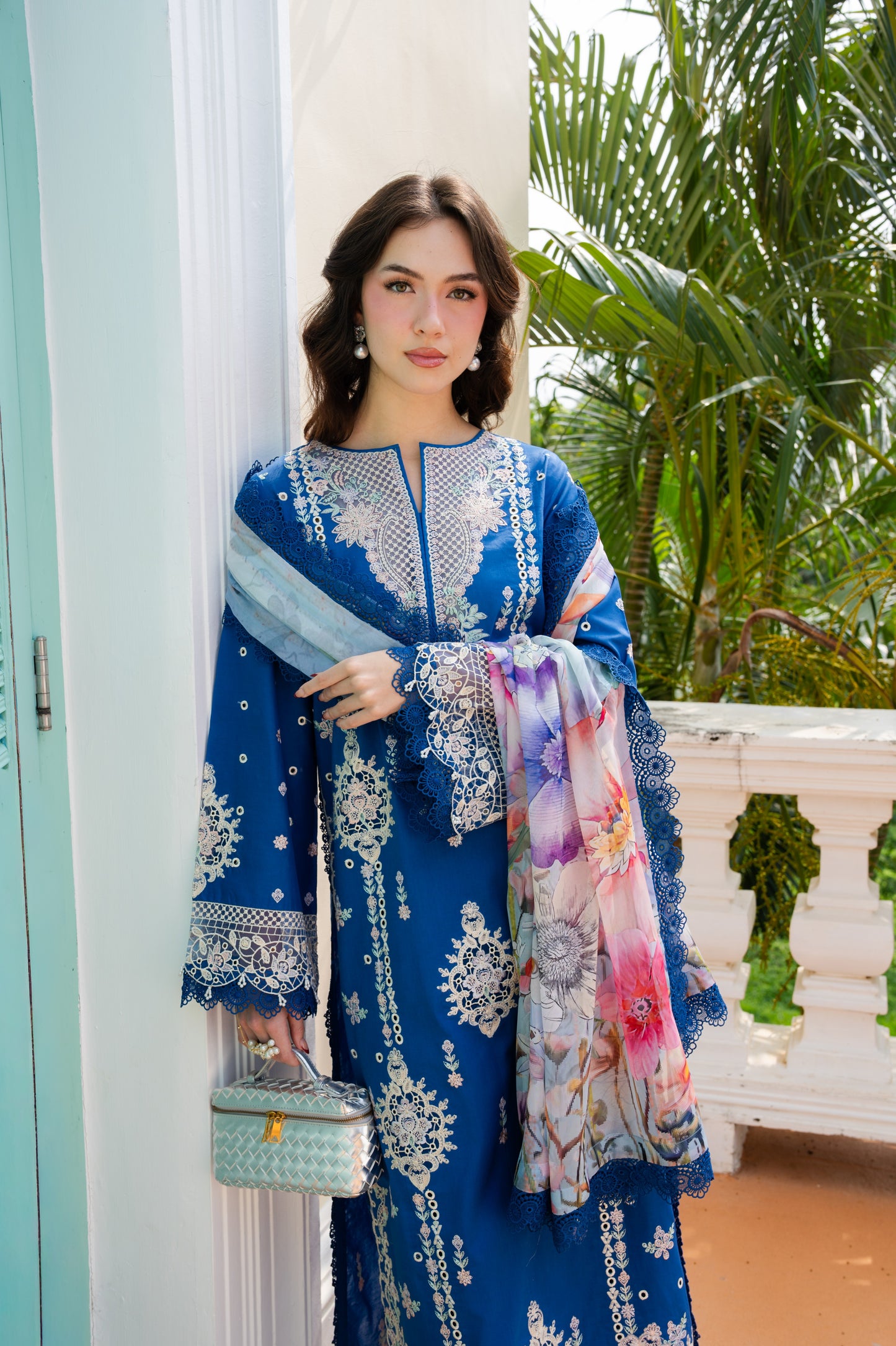 Rs 17500 Aneelas Stitched Luxury Lawn Emb 3pc Printed Chiffon Duppata [LUX-26-70-B] [Dispatch Time 2 Months]