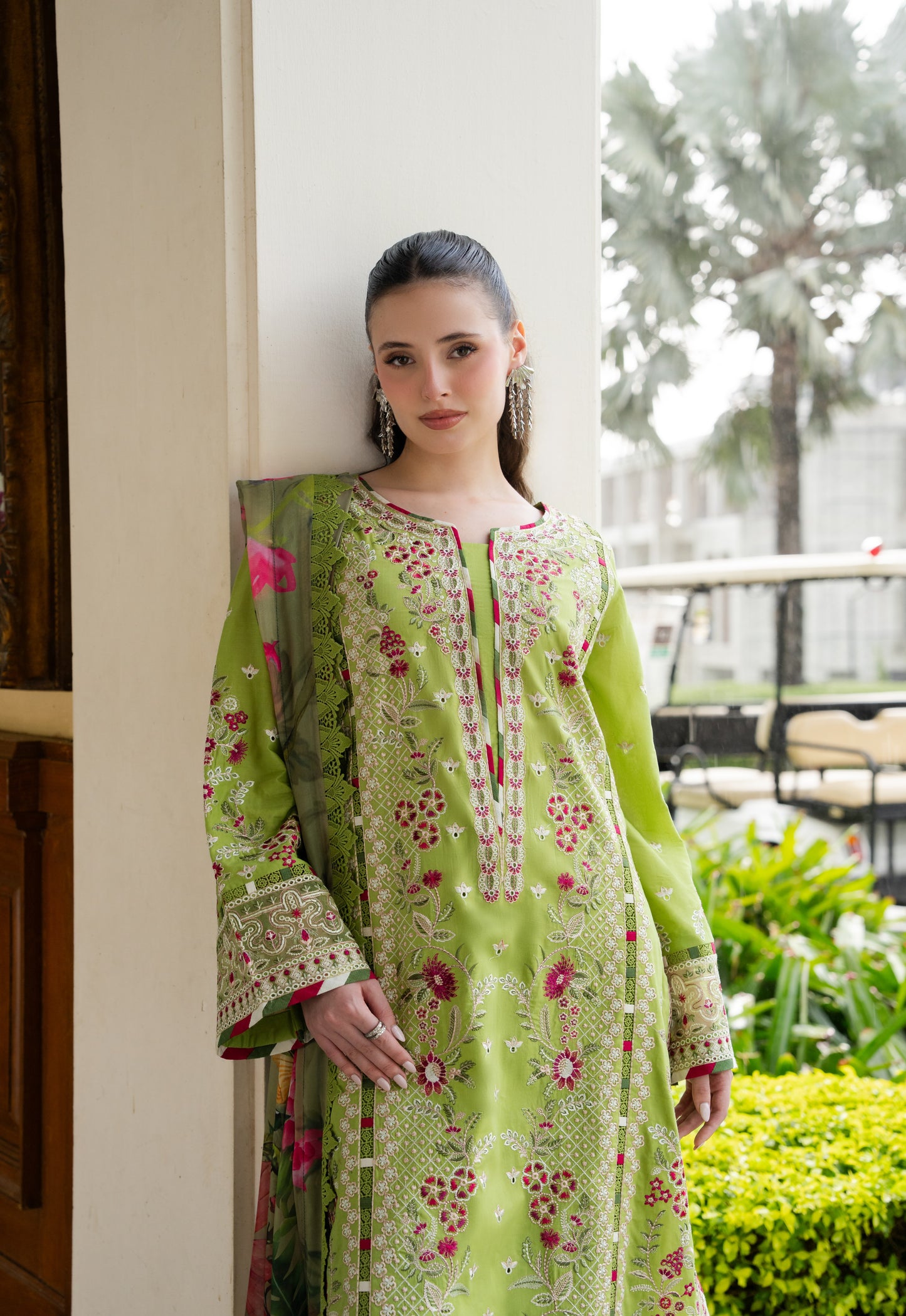 Rs 18500 Aneelas Stitched Luxury Lawn Emb 3pc Chiffon Duppata [LUX-26-49-A] [Dispatch Time 2.5 Months]