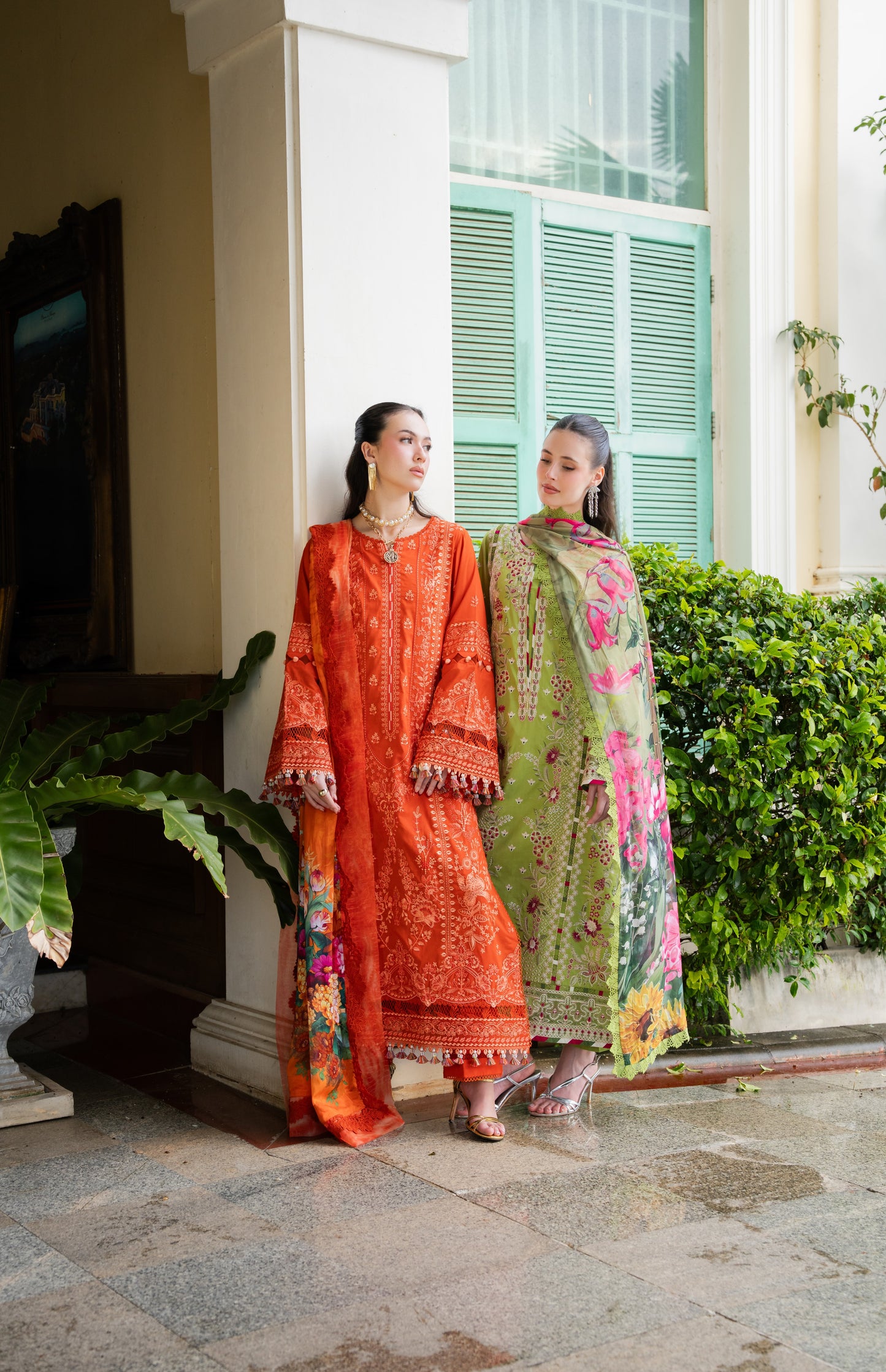 Rs 16450 Aneelas Stitched Luxury Lawn Emb 3pc Silk Print Duppata [LUX-26-101-A] [Dispatch Time 2 Months]