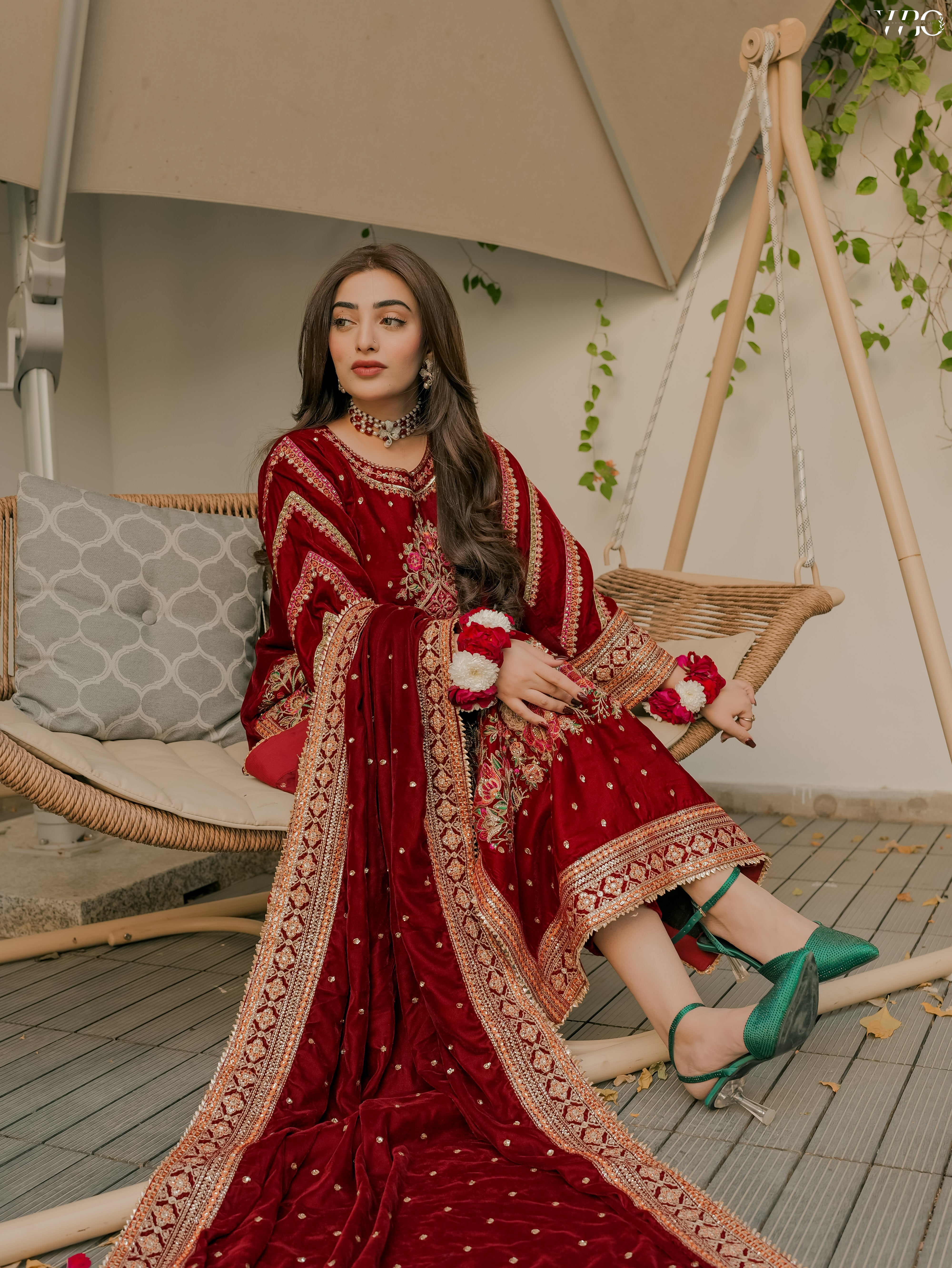 Rs 23500 Aneelas Stitched Velvet 3pc [VT-12] [Dispatch Time 2 Months]