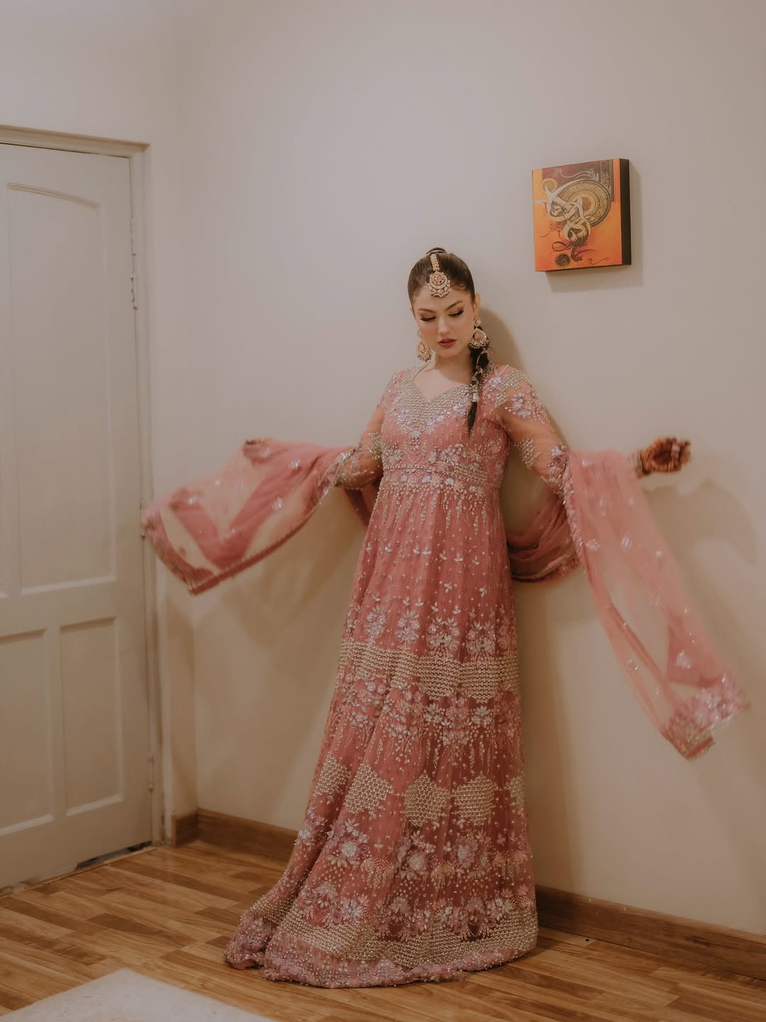 Aneelas Stitched Bridal Heavy Ada Work Maxi 3pc [BR-14] [Dispatch Time 2 Months]