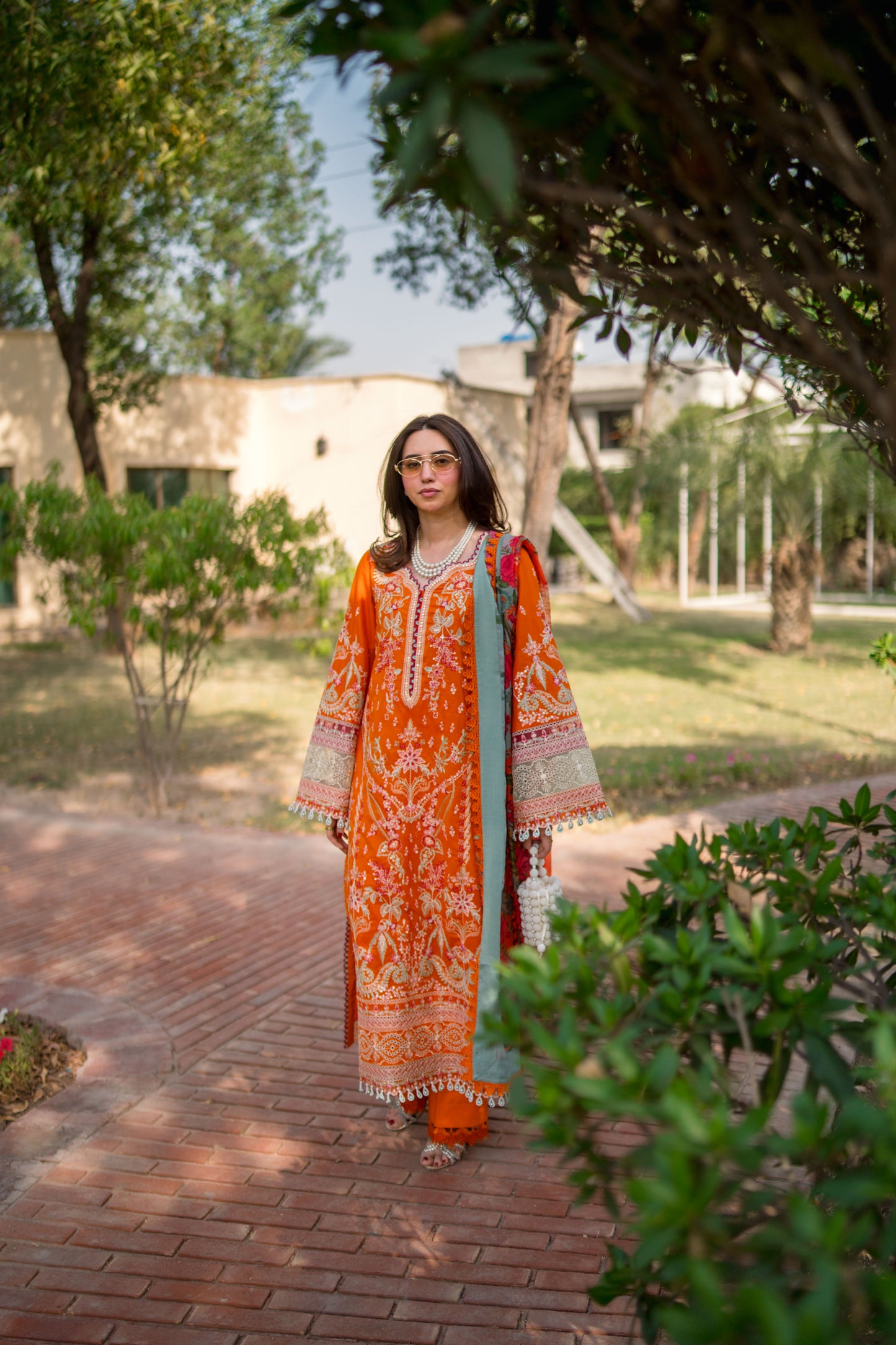 Rs 16000 Aneelas Stitched Lawn Emb 3pc Print Chiffon Duppata [LUX-26-84-B] [Dispatch Time 2 Months]