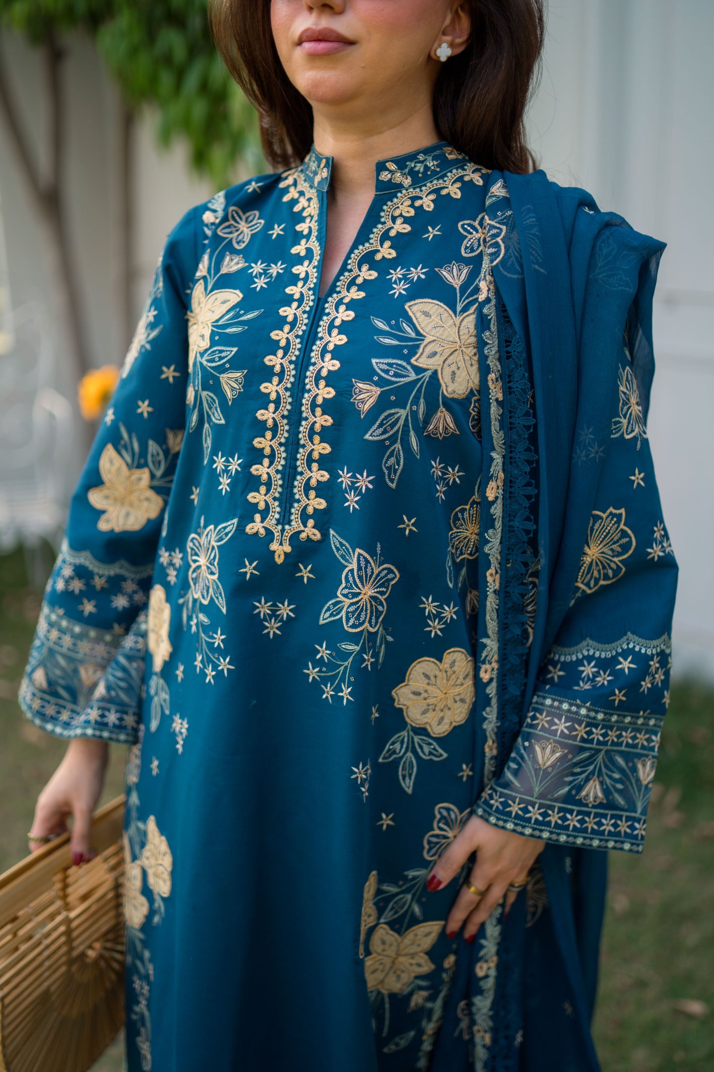 Rs 15000 Aneelas Stitched Lawn Emb 3pc Chiffon Duppata [LX-26-51] [Dispatch Time 2.5 Month]