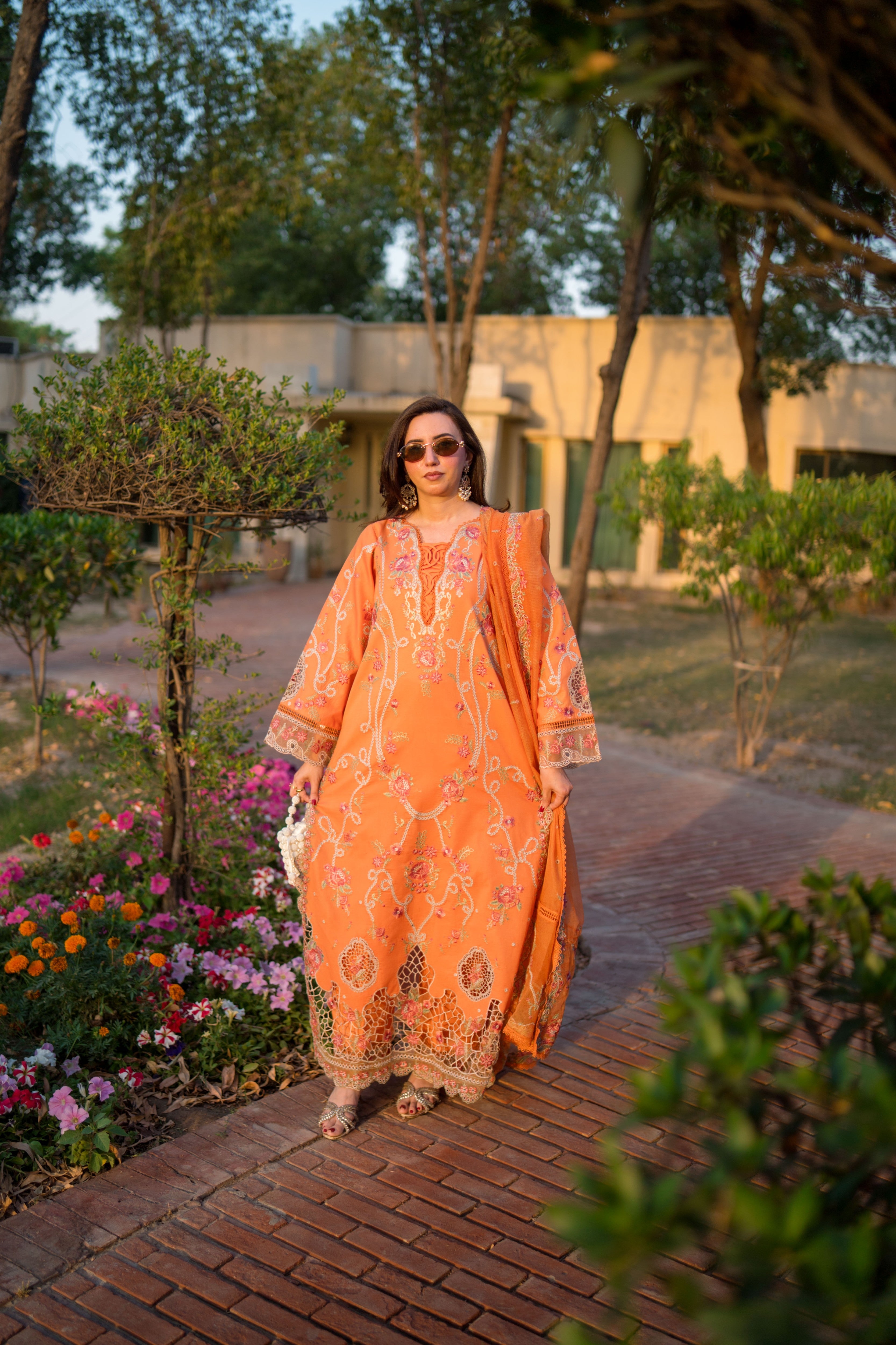 Rs 13000 Aneelas Stitched Lawn Emb 2pc [LUX-26-45] [Dispatch Time 2.5 Months]