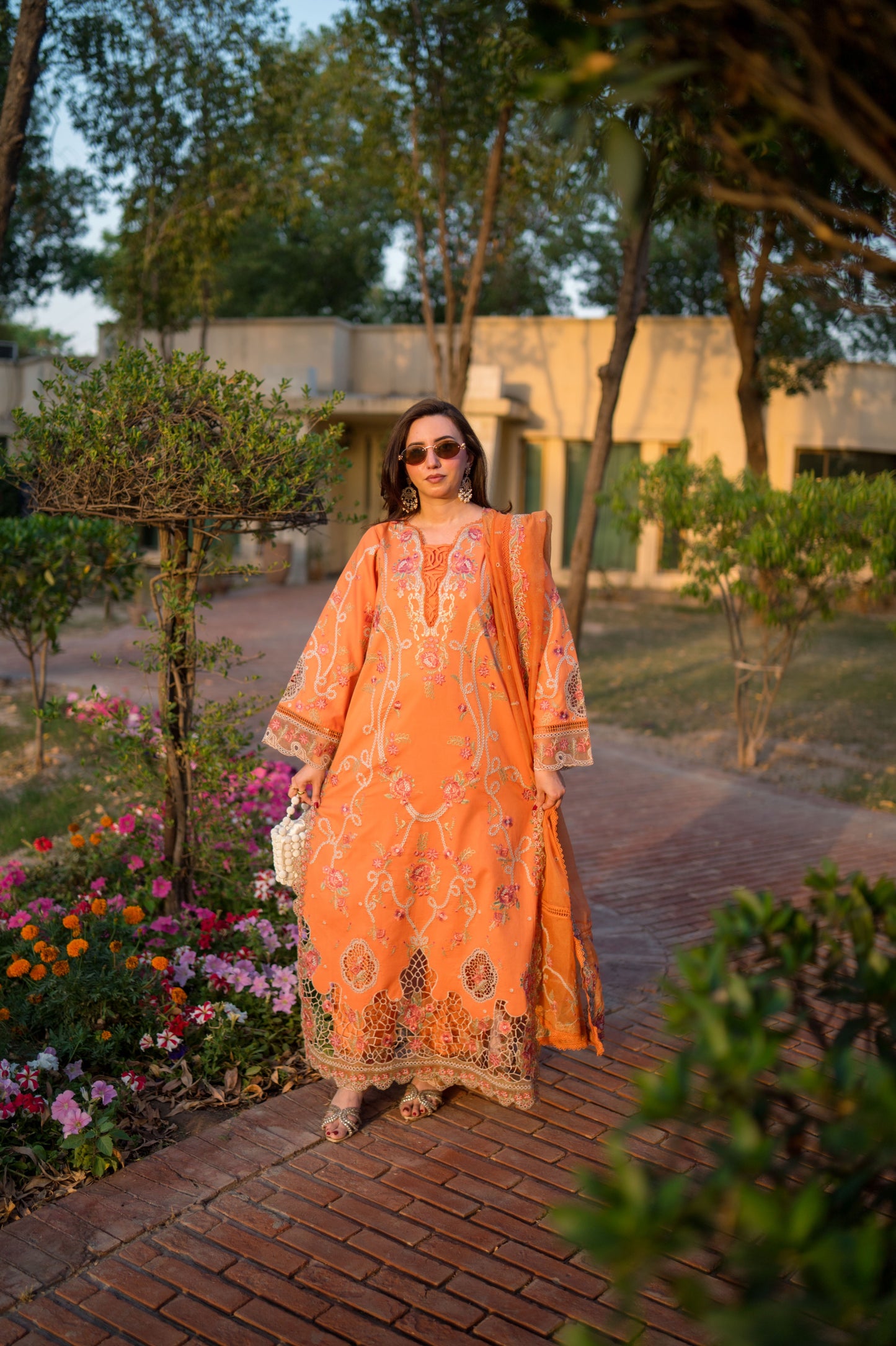 Rs 17500 Aneelas Stitched Lawn Emb 3pc Khadi net Duppata [LUX-26-45] [Dispatch Time 2.5 Months]