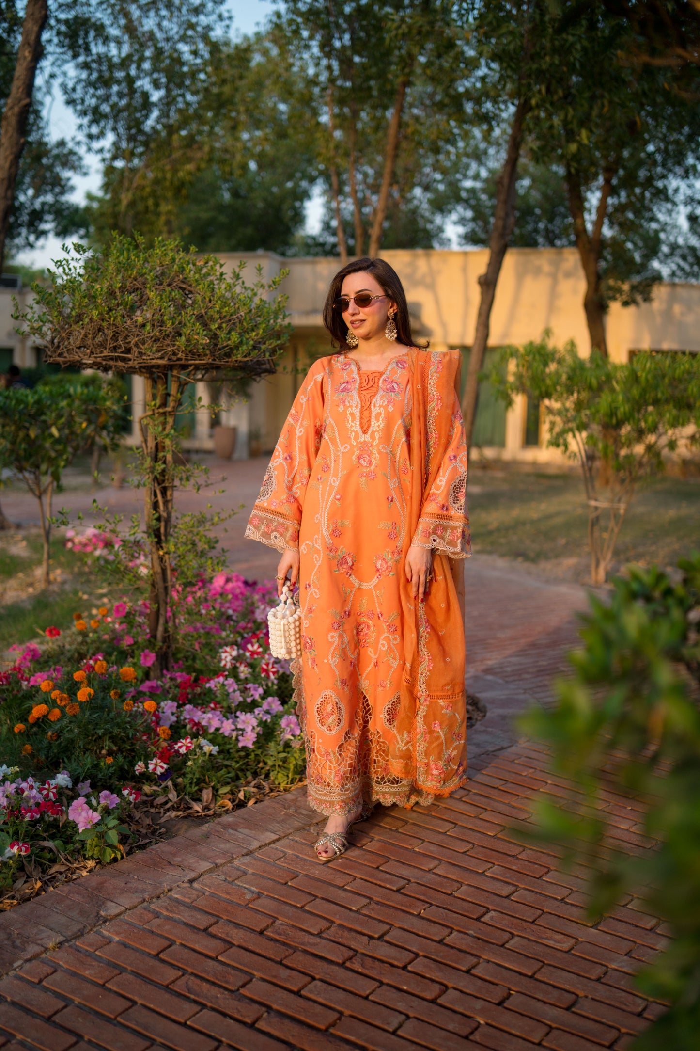 Rs 17500 Aneelas Stitched Lawn Emb 3pc Khadi net Duppata [LUX-26-45] [Dispatch Time 2.5 Months]