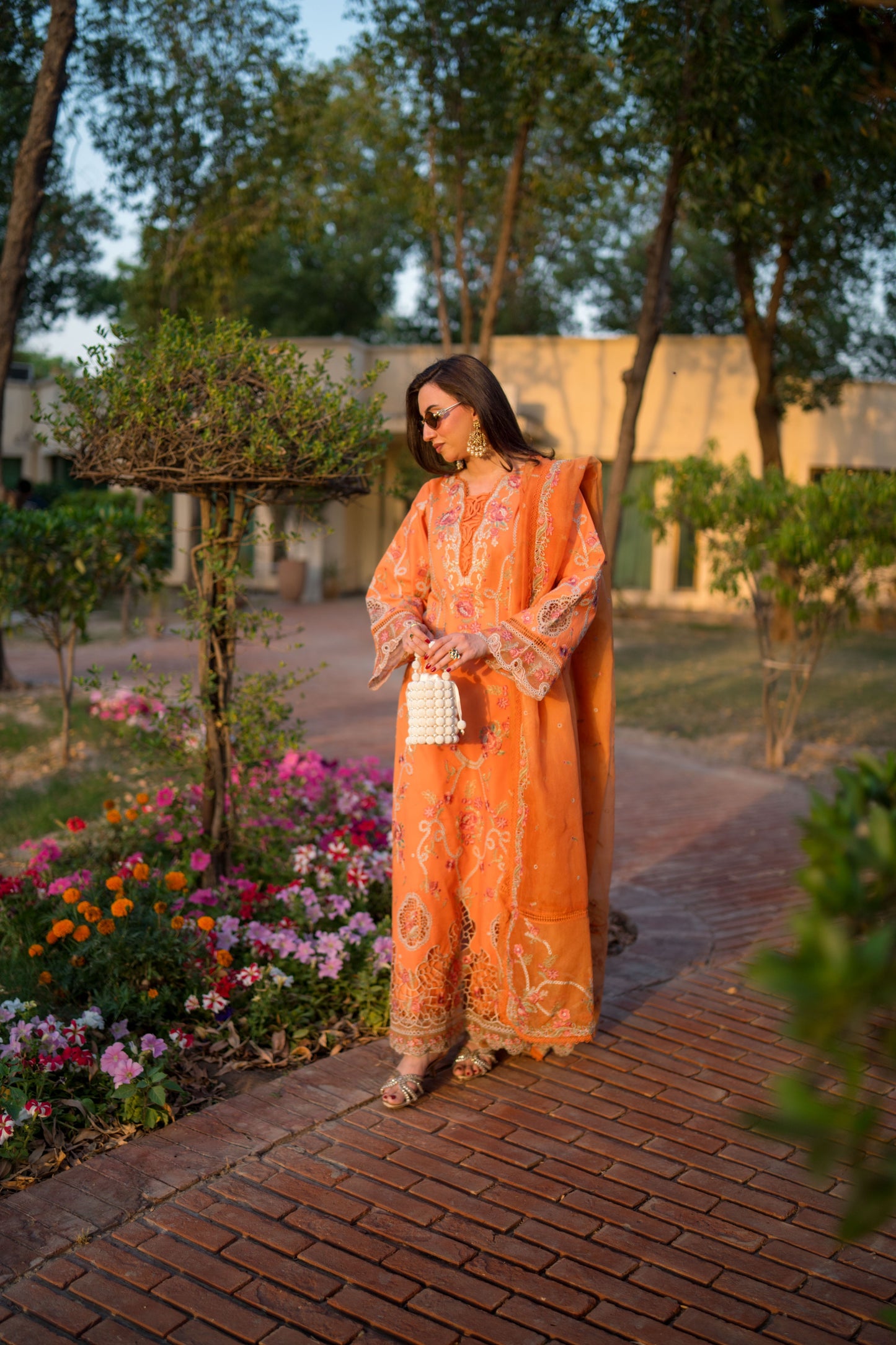 Rs 17500 Aneelas Stitched Lawn Emb 3pc Khadi net Duppata [LUX-26-45] [Dispatch Time 2.5 Months]