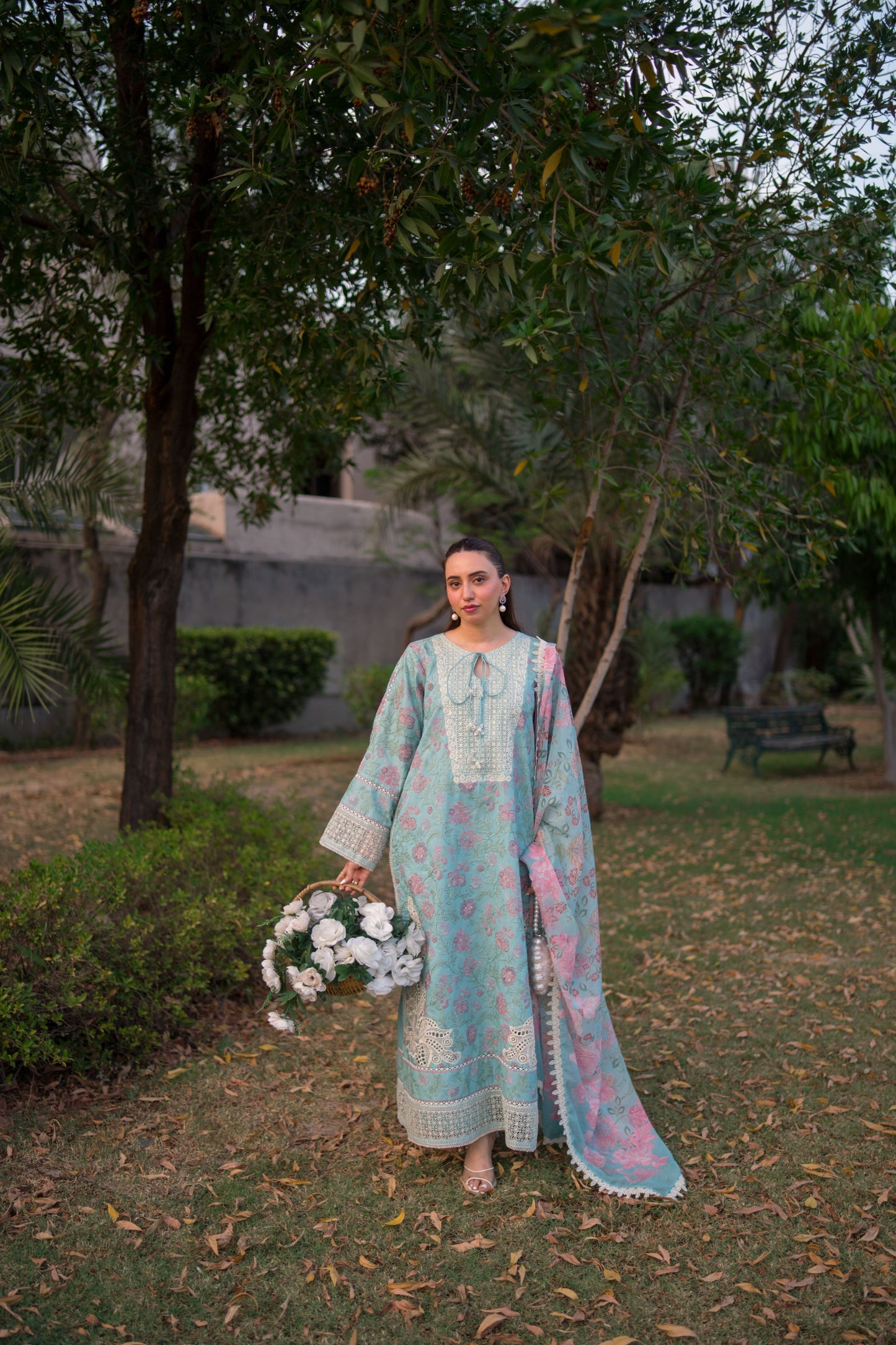 Rs 17500 Aneelas Stitched Luxury Lawn Emb 3pc [LUX-26-47] [Dispatch Time 2.5 Months]