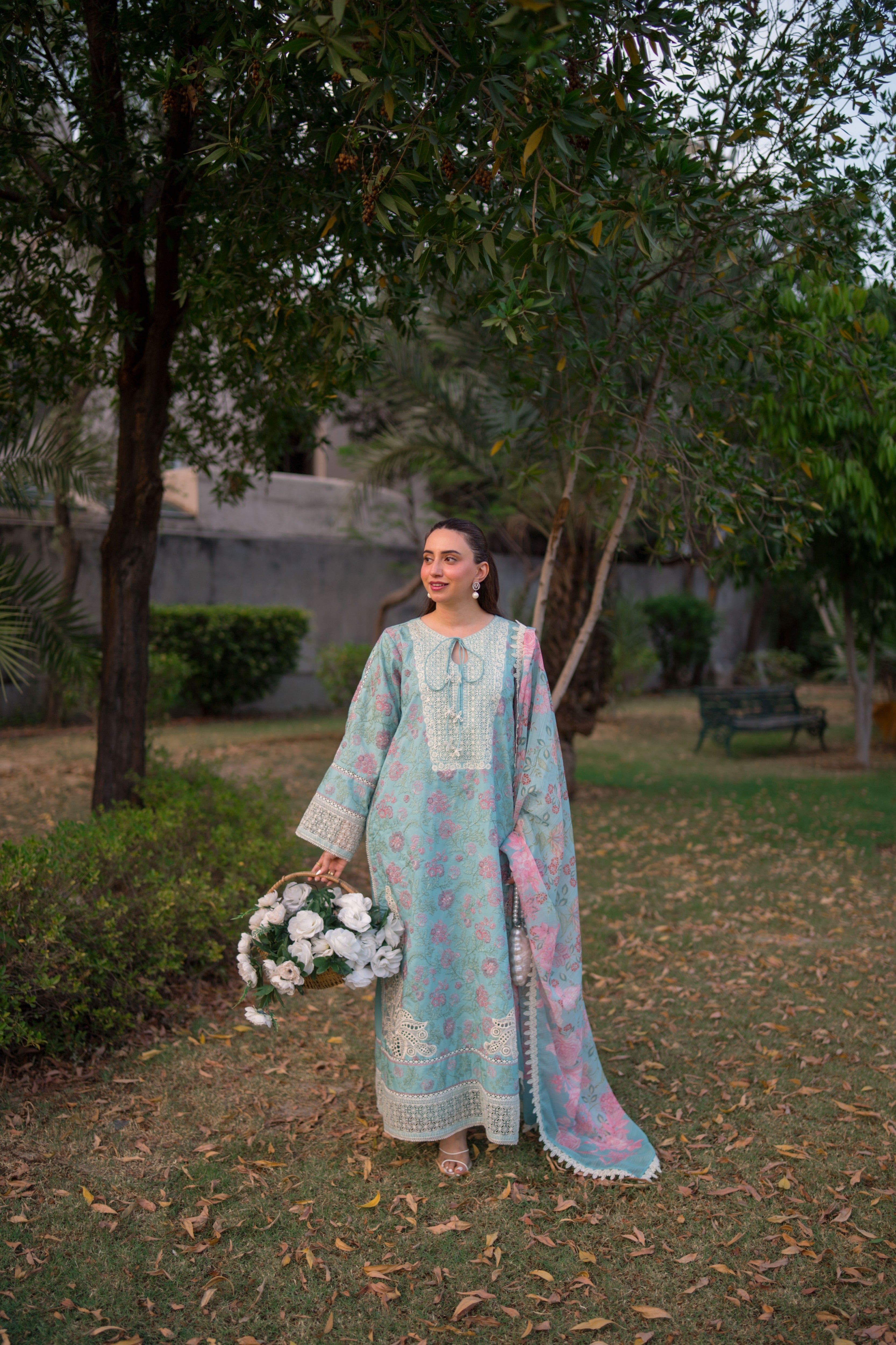 Rs 17500 Aneelas Stitched Luxury Lawn Emb 3pc [LUX-26-47] [Dispatch Time 2.5 Months]