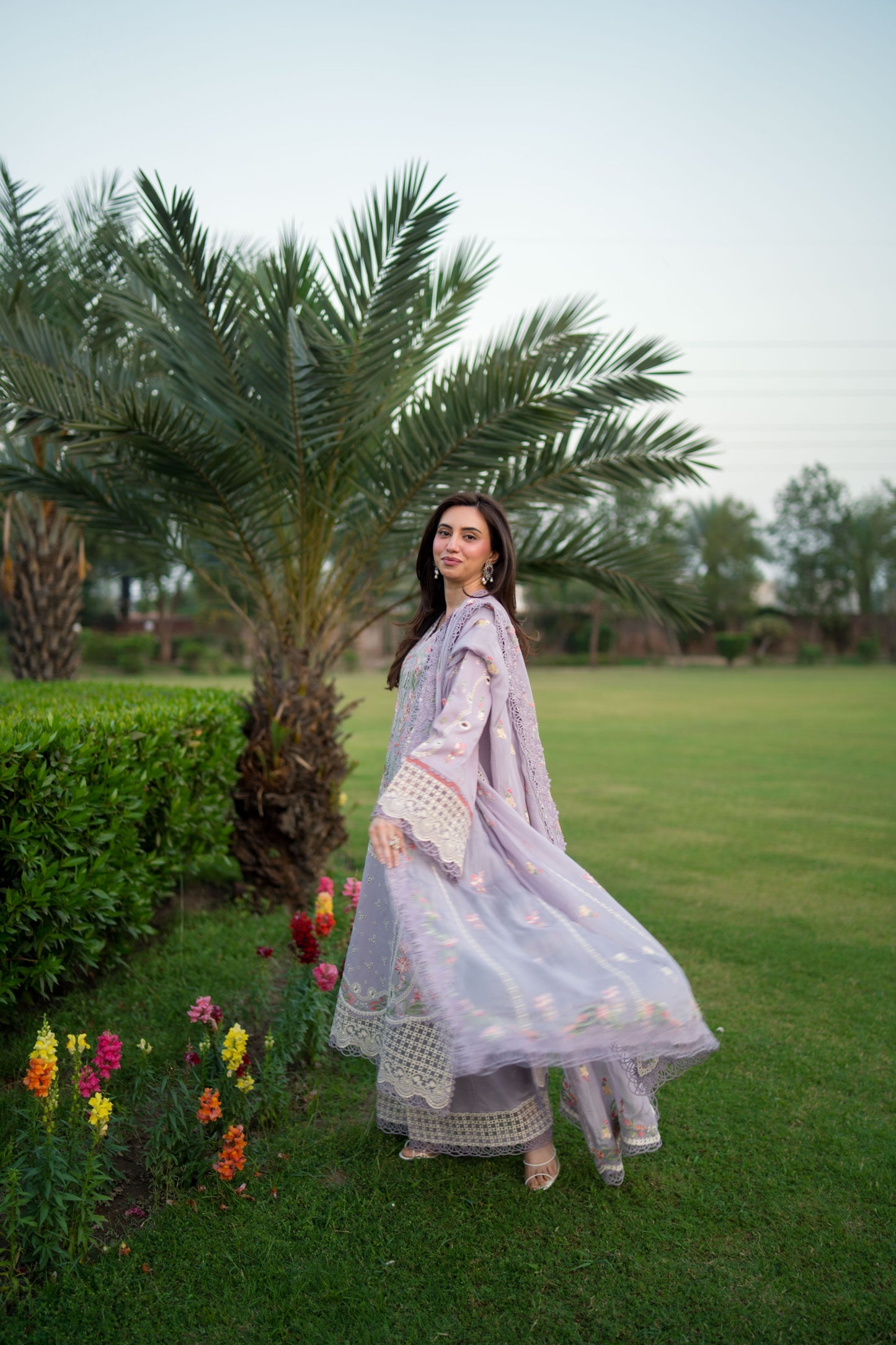 Rs 14500 Aneelas Stitched Lawn Emb Shirt Trouser 2pc [LUX-26-63] [Dispatch Time 2 Months]