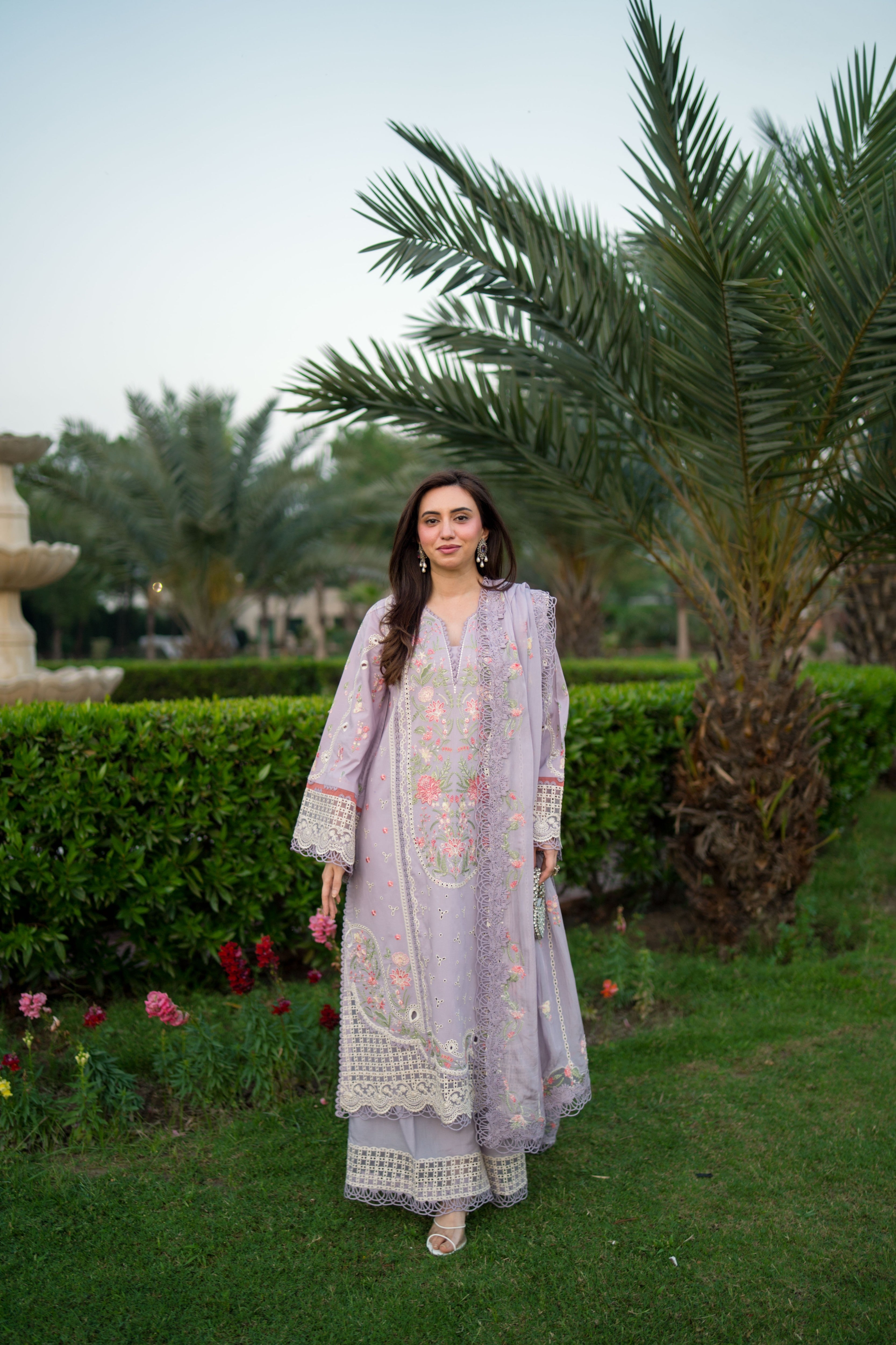 Rs 18900 Aneelas Stitched Lawn Emb 3pc Silk Duppata [LUX-26-63] [Dispatch Time 2 Months]