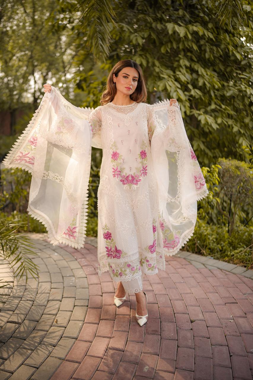 Rs 20000 Aneelas Stitched Party Wear Emb Organza 3pc [OR-06] [Dispatch Time 2.5 Months]