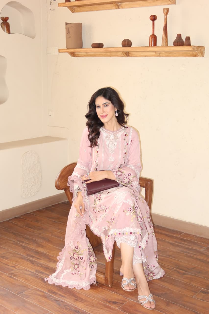 Rs 13500 Aneelas Stitched Lawn Emb Shirt trouser 2pc [LUX-26-64] [Dispatch Time 2 Months]