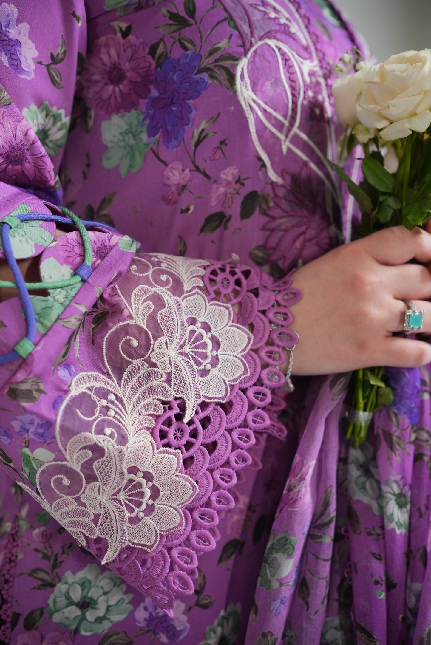 Rs 11500 Aneelas Stitched Print Linen Emb Chiffon Duppata 3pc [WPR-28] [Dispatch Time 2 Months]