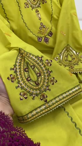 Rs 7500 Aneelas Eid launch lawn stitched Emb shirt trouser [Dispatch date 20th March ]