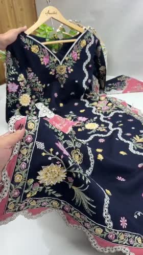 Rs 17500 Aneelas Stitched Karandi Emb 3pc [KR-26-15] [Dispatch Time 2 Months]