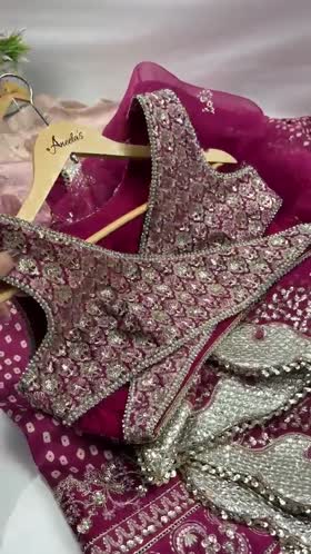 Rs 38500 Aneelas Stitched Silk Emb Maxi Organza Duppata [BR-35] [Dispatch Time 2.5 Months]