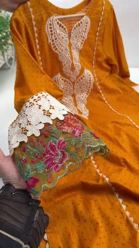 Rs 7500 Aneelas Stitched Lawn Emb 2pc [SL-07] [Dispatch Time 2.5 Months]