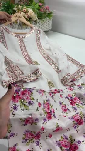 Rs 10500 Aneelas Stitched Semi Formal Raw Silk Emb Shirt Trouser 2pc [FC-30] [Dispatch Time 2 Months]
