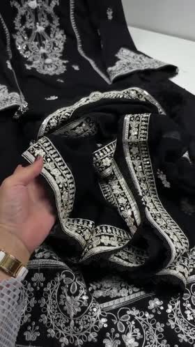 Rs 14500 Aneelas Stitched Viscose Emb Kaftan 3pc With Chiffon Duppata [VC-26-01][Dispatch Time 2.5 Month]