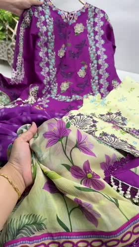 Rs 17500 Aneelas Stitched Lawn Emb 3pc [LUX-26-27] [Dispatch Time 2 Months] [EAD]
