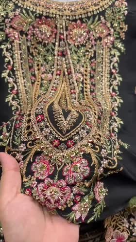 Rs 29500 Aneelas Stitched Emb Chiffon With Ada Work 3pc [FC-12] [Dispatch Time 2 Months]