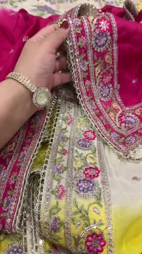 Rs 22500 Aneelas UNstitched Luxury Tussle Silk 3pc [FC-31][Dispatch Time 2 Month]