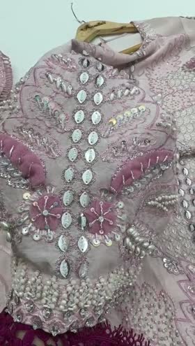 Rs 26000 Aneelas stitched  Heavy Ada work Korean Raw silk wedding new lunch 3pc [Dispatch date 11th March ] ~ [Chest 24] [Length 46] XXLARGE