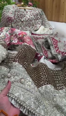 Rs 42000 Aneelas Stitched Bridal Choli Lehenga 3pc [BR-08] [Dispatch time 3 months]